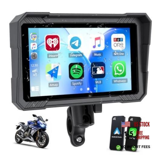 Motorcycle CarPlay Screen,5“ Waterproof Touchscreen, Portable Carplay/Android