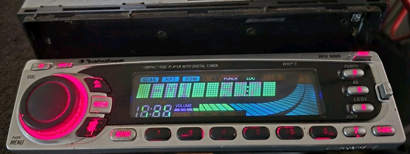 Rockford Fosgate RFX-9000 Car Audio CD PLAYER OLD SCHOOL RARE