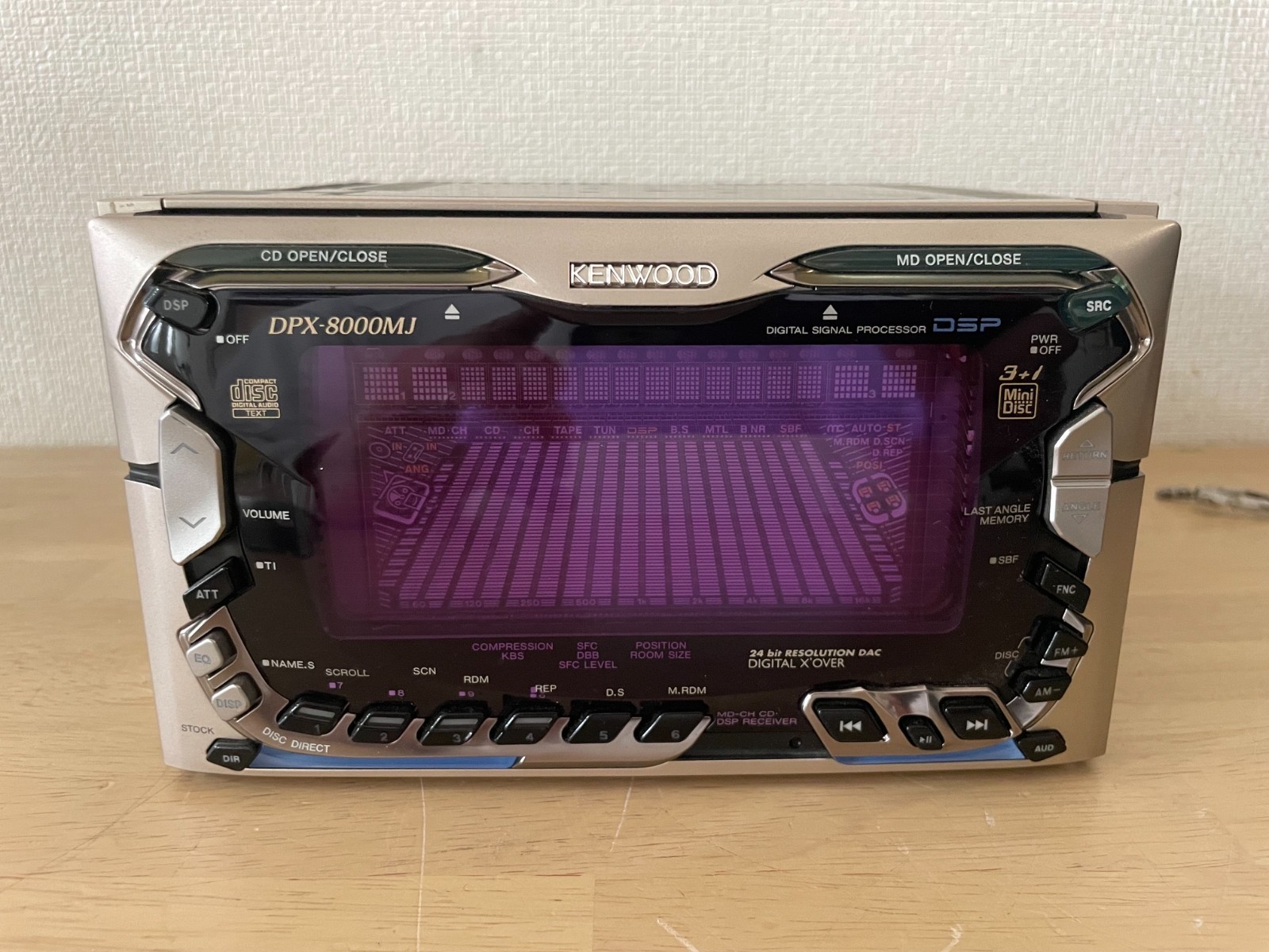 Kenwood DPX-8000MJ 2DIN Car Audio CD MD Receiver DSP Bluetooth Tested Working