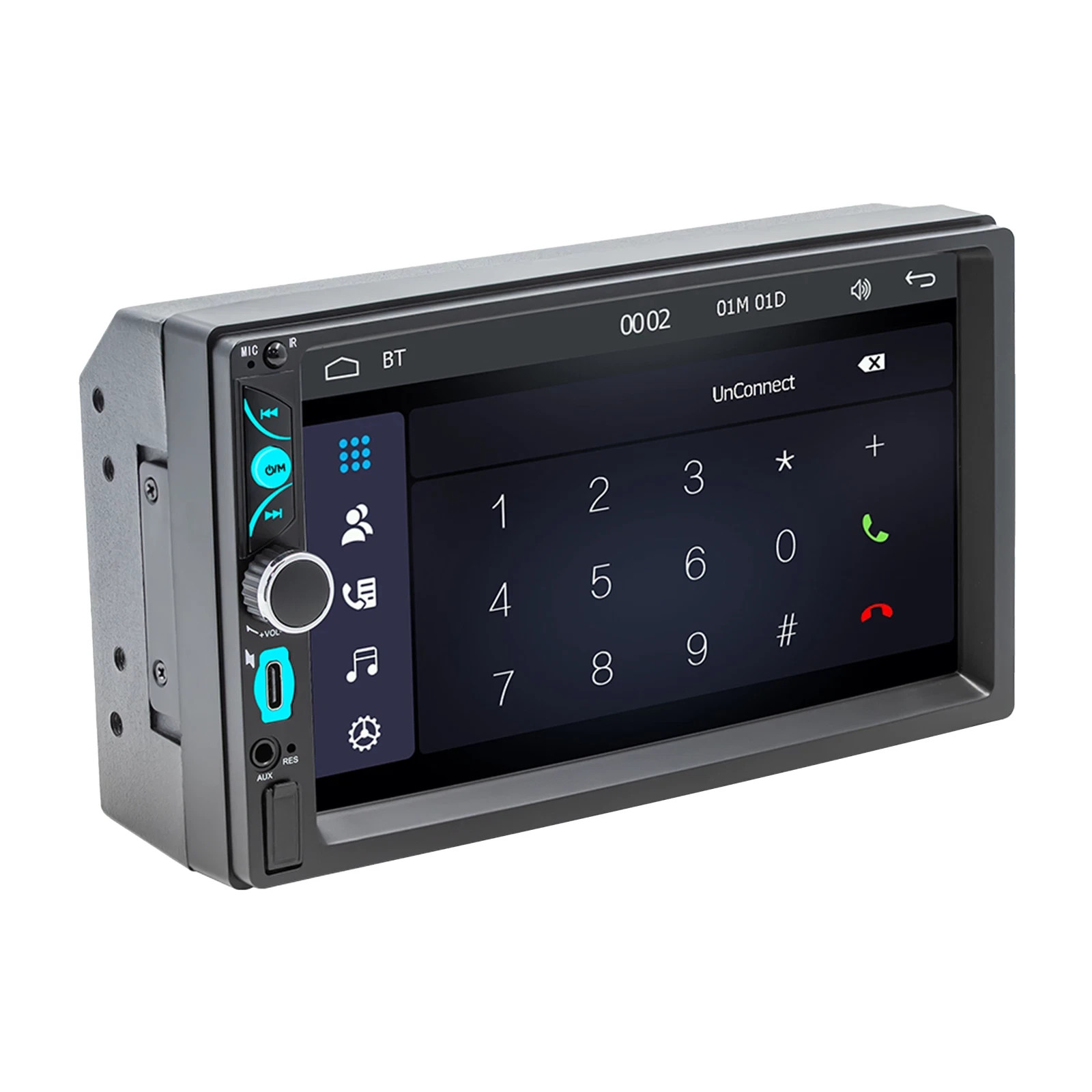 Double Din Car Stereo with 7″ HD Touchscreen, Wireless Apple Carplay & Android A