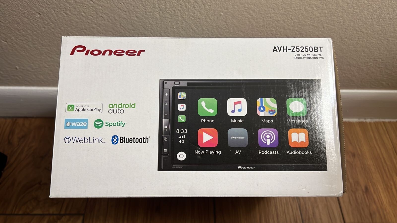 PIONEER AVH-Z5250BT in-Dash Double Din,DVD Multimedia AV Receiver / 6.8″ 