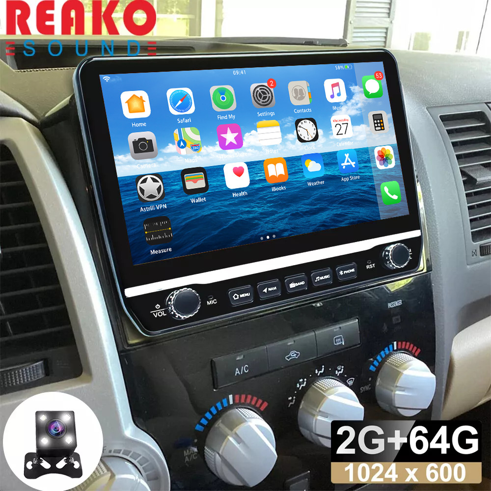 2+64GB CarPlay For Toyota Tundra 07-13 Sequoia 08-18 Android13 Car Stereo Radio
