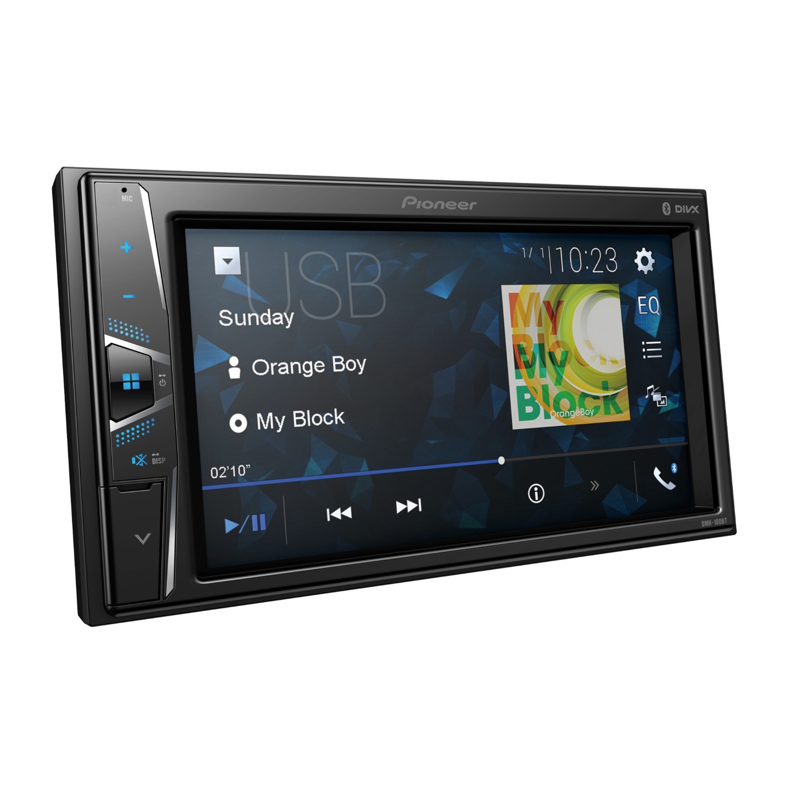 Pioneer DMH-100BT Digital Media Receiver, 6.2 Inch WVGA Display, Bluetooth