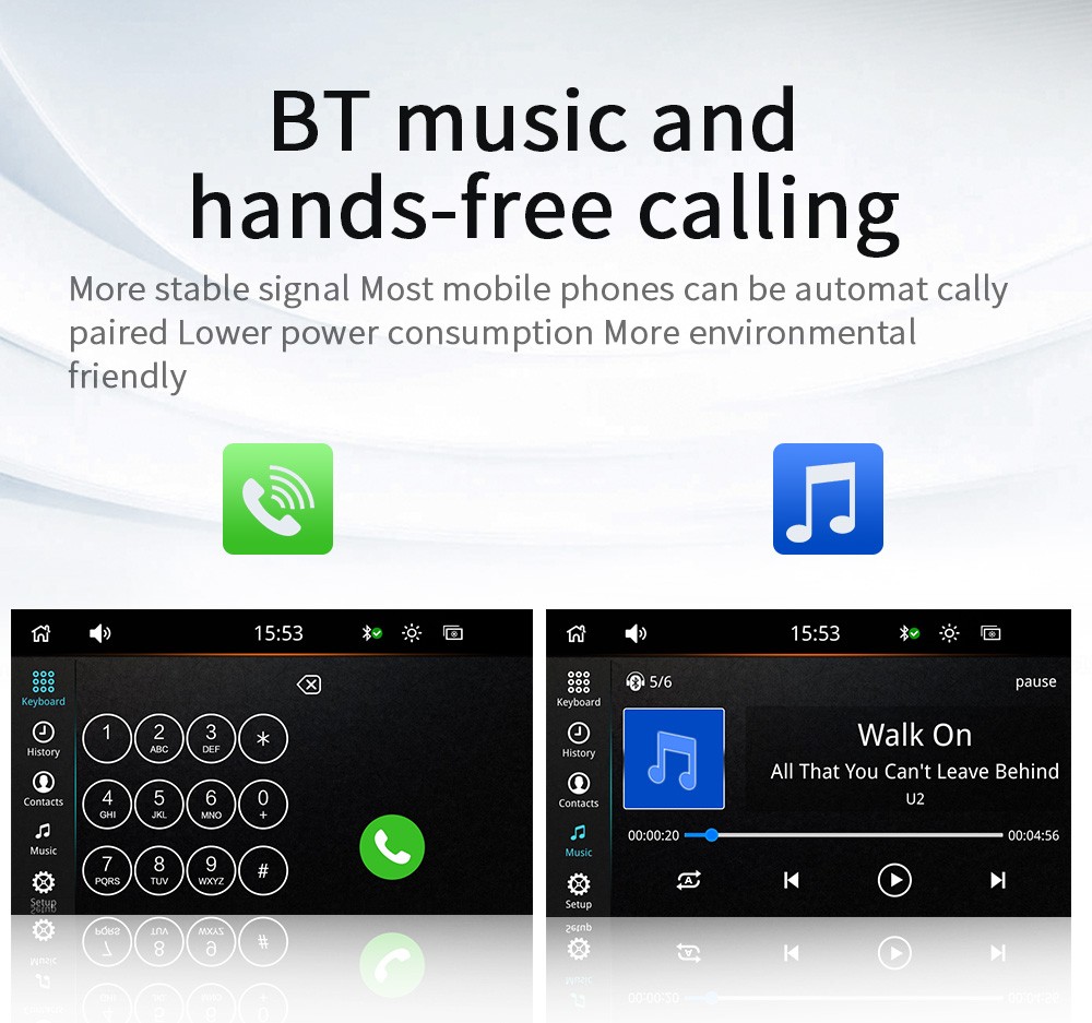 7” LCD Car MP5 Player With Remote Control Android Auto Carplay BT FM Radio