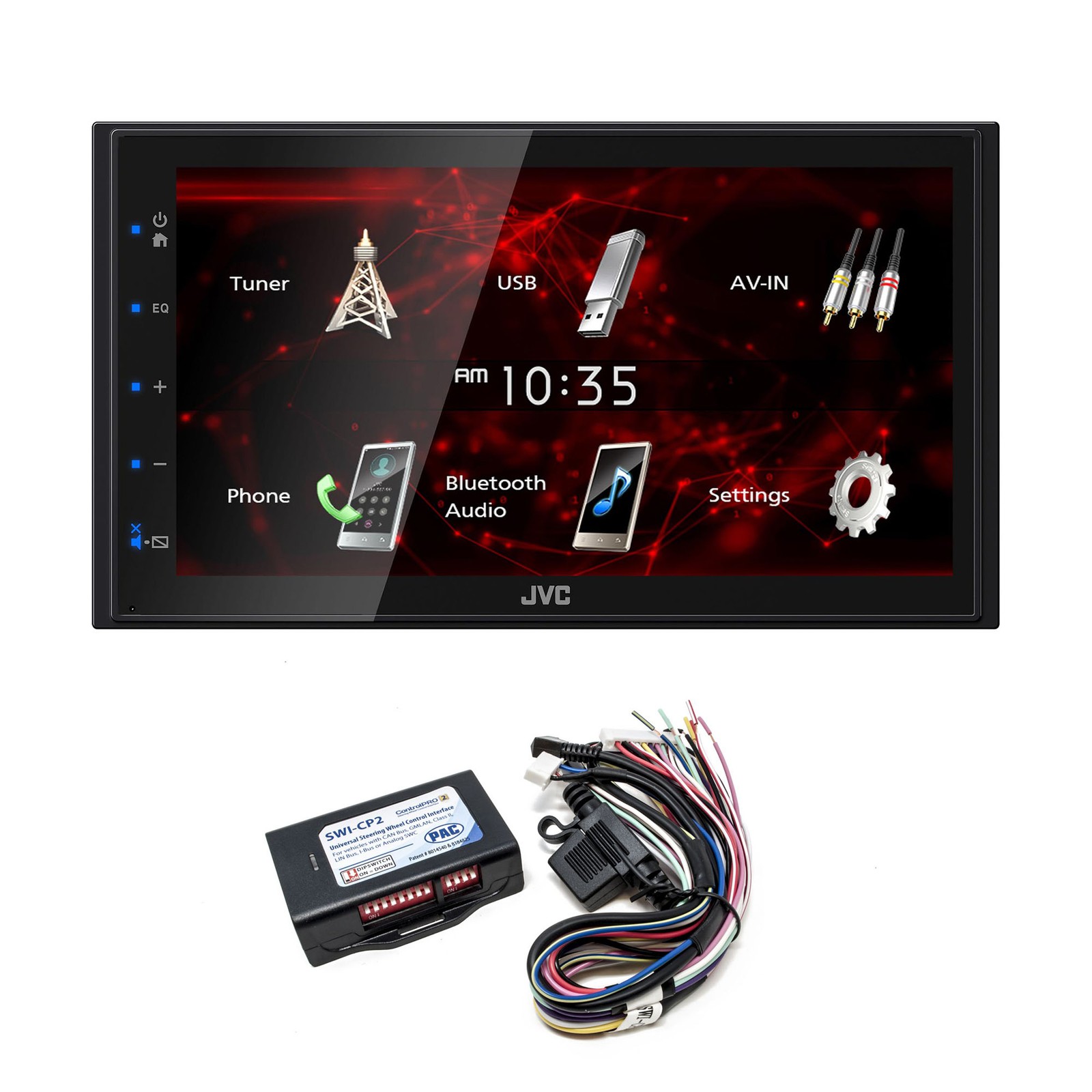 JVC KW-M180BT DMR 6.8″ USB 2V 1Cam PAC SWI-CP2