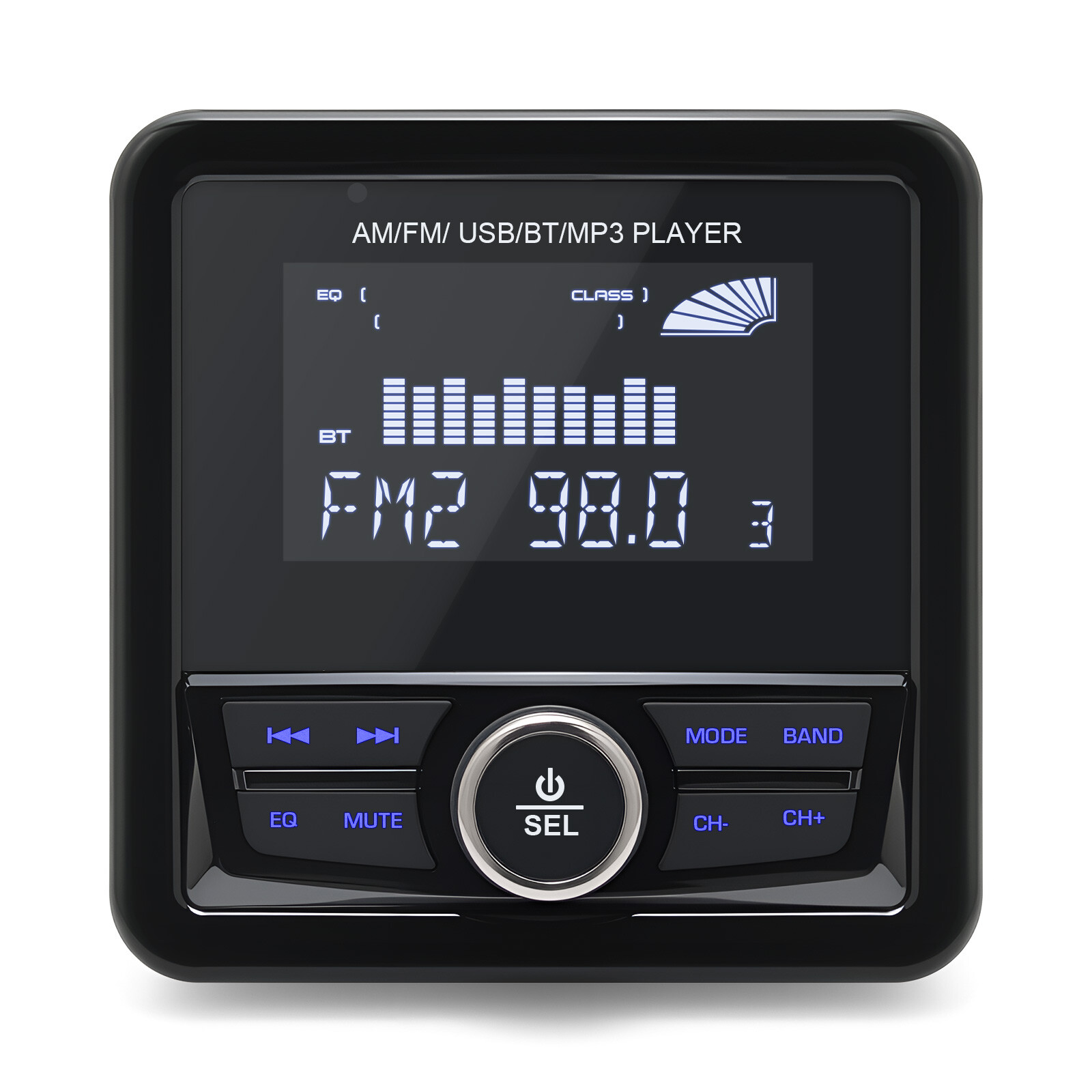 Marine Digital Media Receiver Bluetooth Waterproof LCD Display Boat Radio System