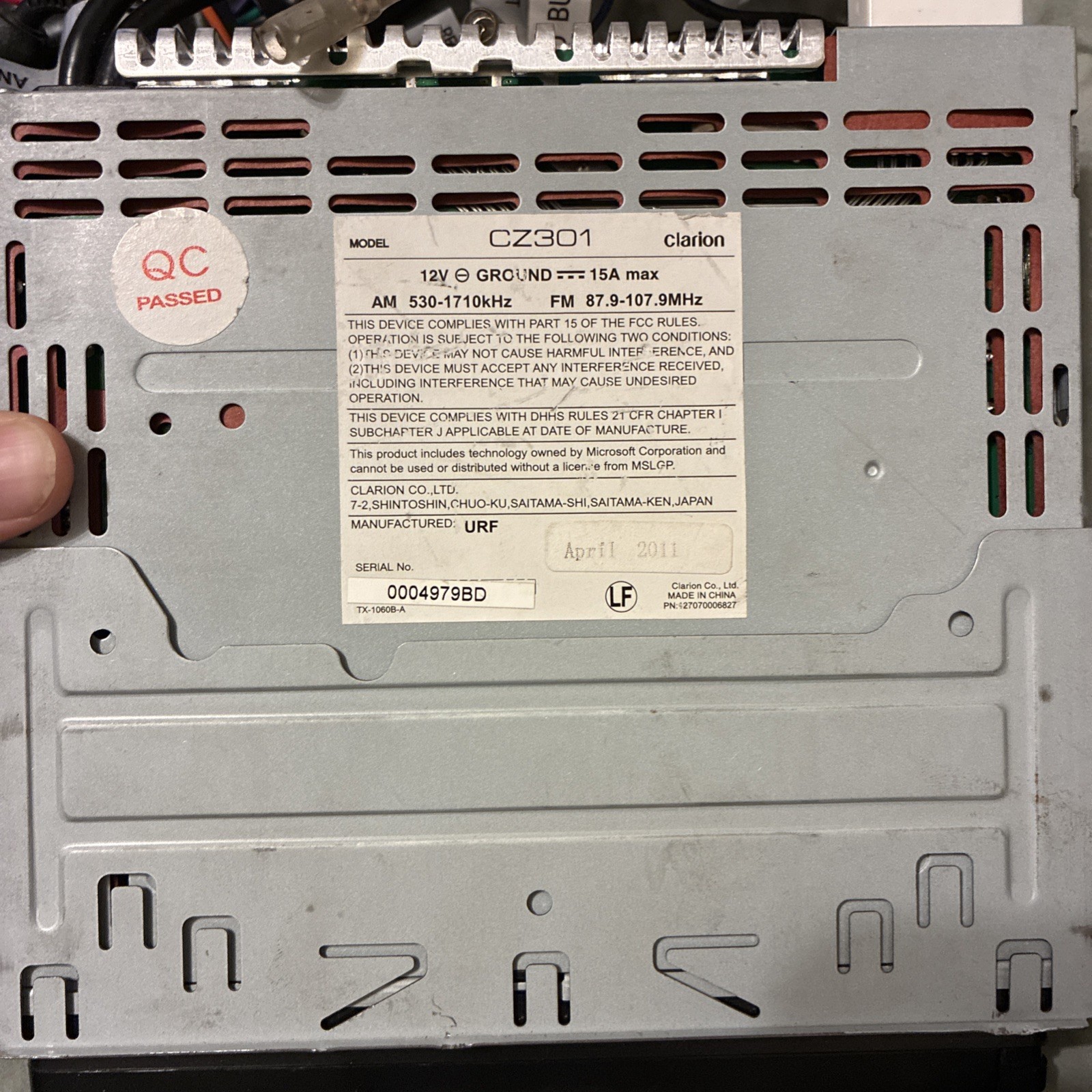 Clarion CZ301 Oem Genuine Original Car Radio