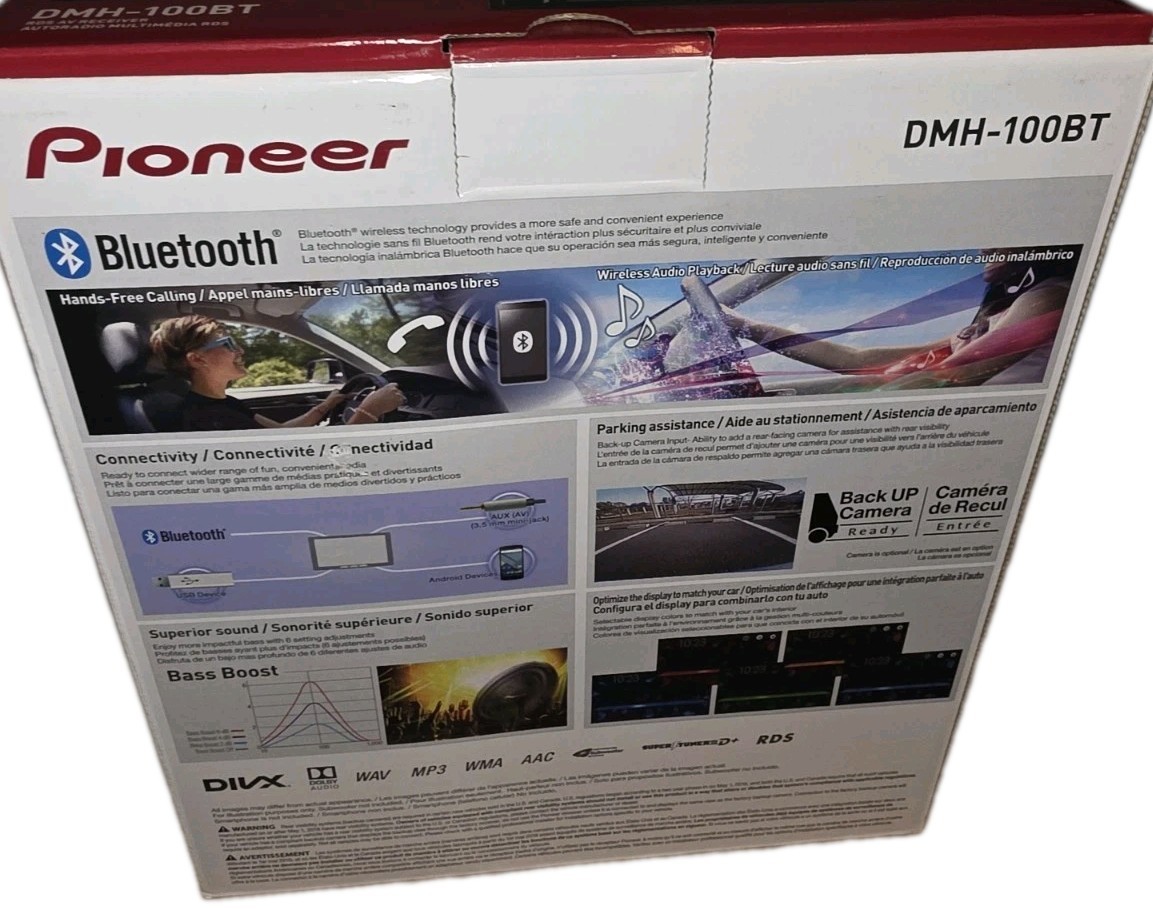 Pioneer DMH-100BT 6.2″ Touchscreen Double DinReceiver Stereo Bluetooth Android