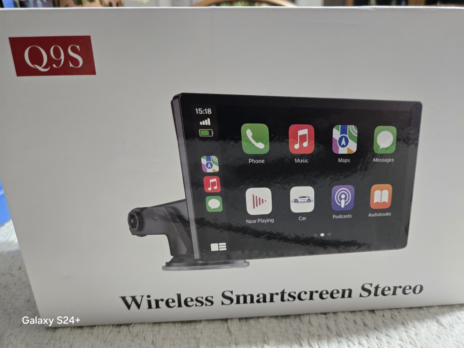 Hauxiy Q9S Wireless Smartscreen Stereo – CarPlay and Android Auto Compatible(J4)