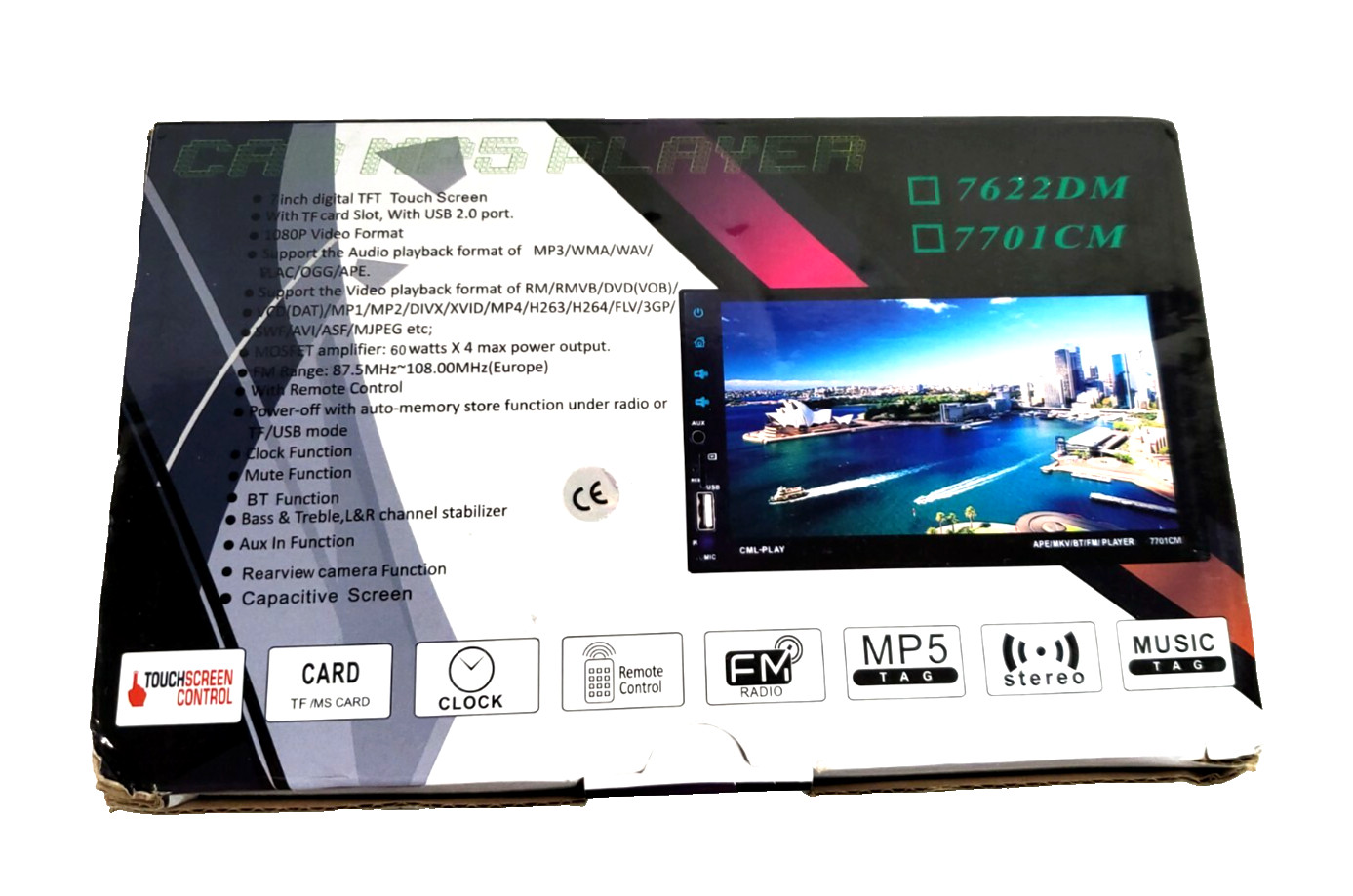 7” MirrorLink Car Stereo 1080P HD 1024×600 MP5 Player Bluetooth USB