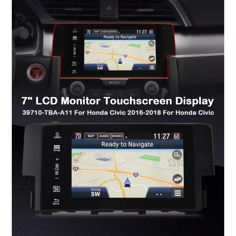 39710-TBA-A11 For Honda Civic Radio Navigation Display Touch Screen 2016-2018