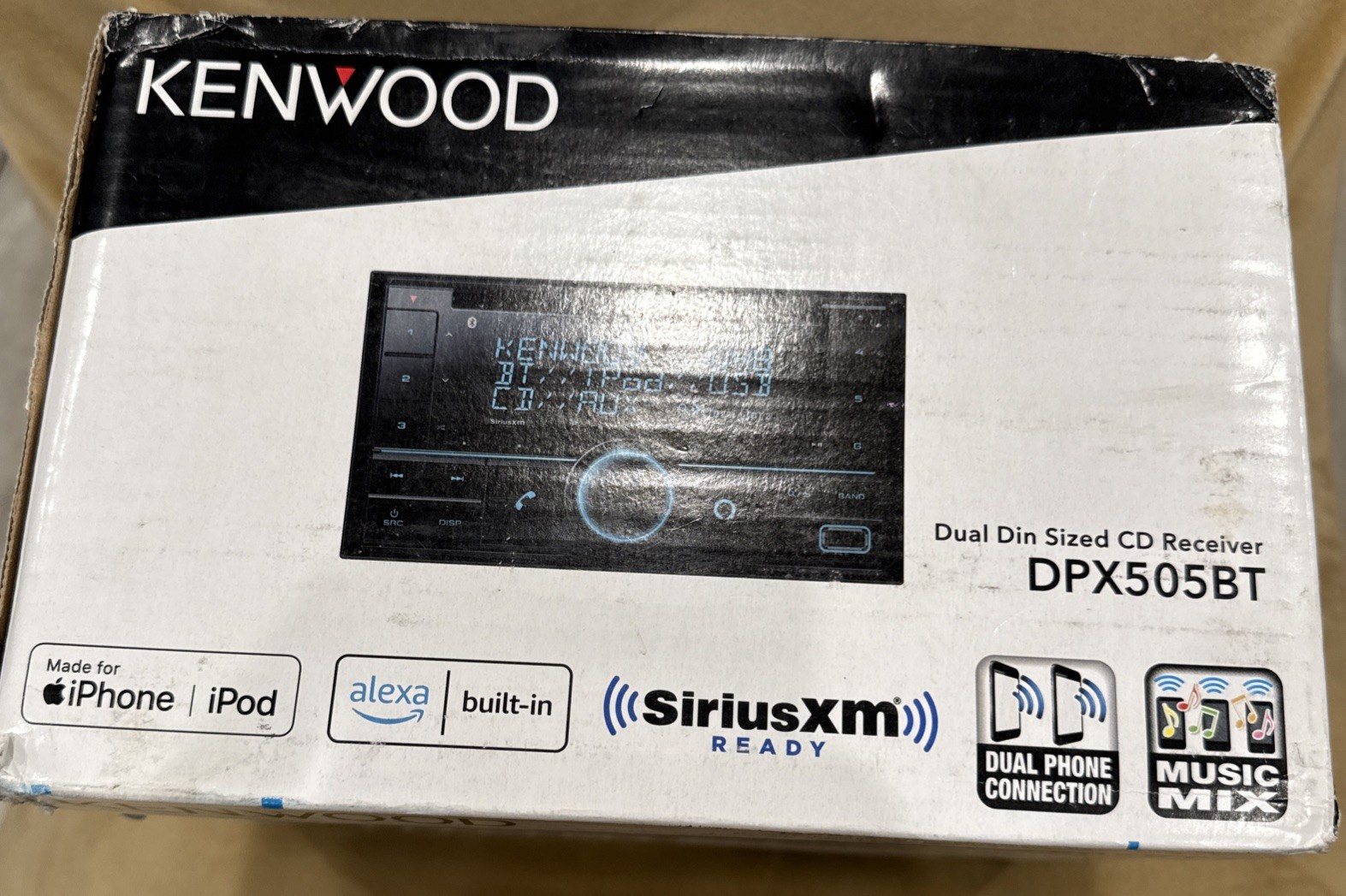 Kenwood DPX505BT Double DIN CD Receiver with Bluetooth Direct Access Button
