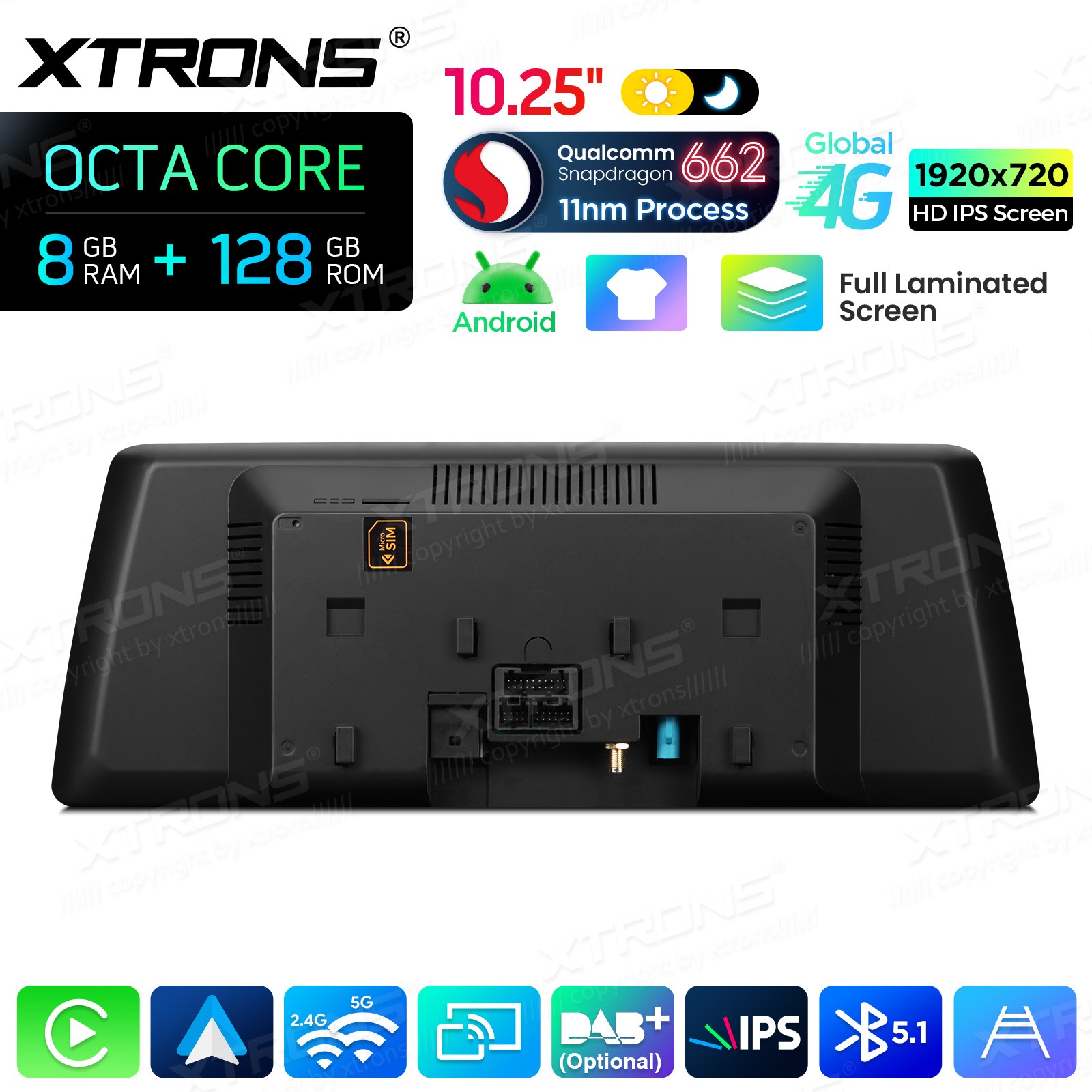10.25” 8+128G GPS Android 14 CarPlay Car TouchScreen For BMW X5 E70 X6 E71 CCC