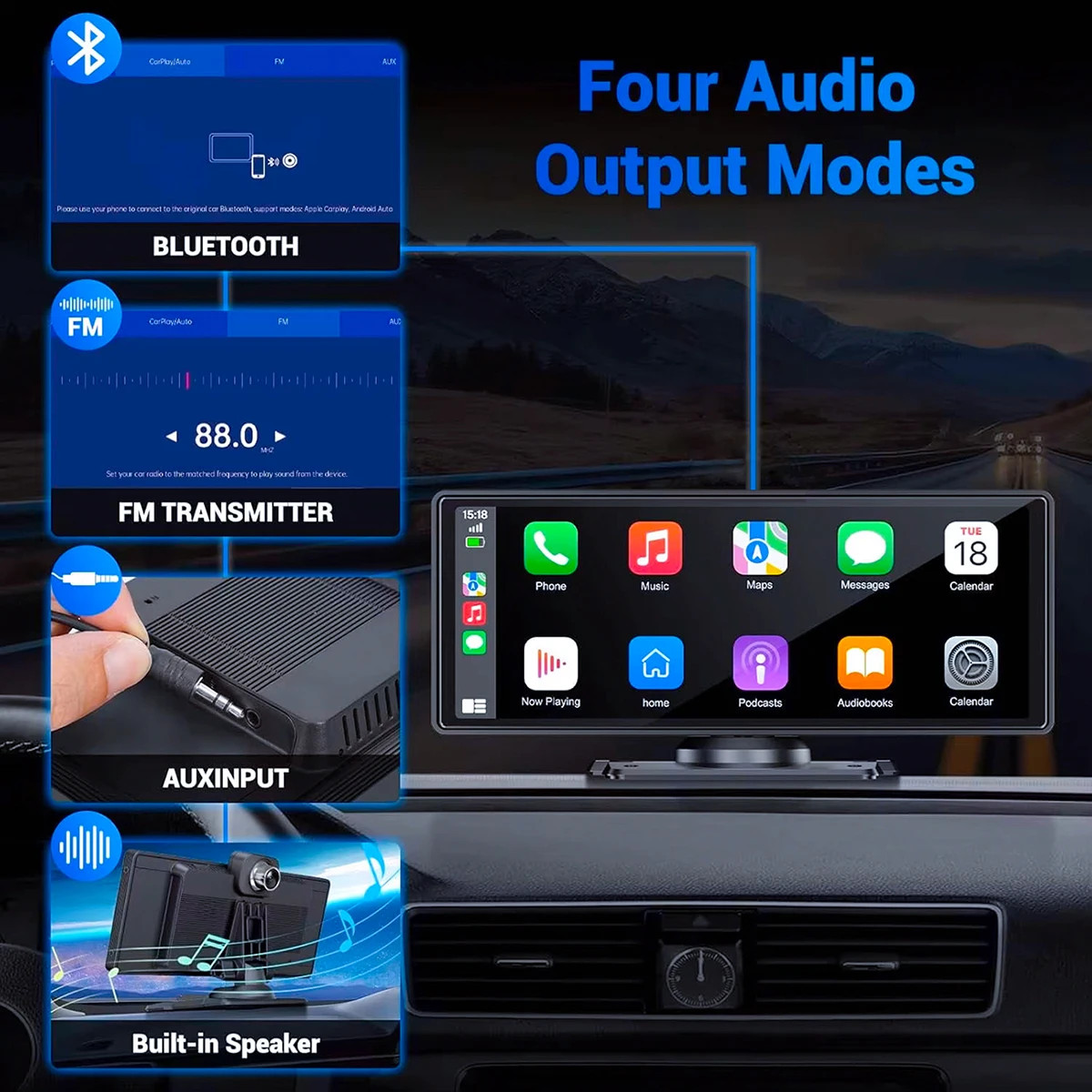 7/10 Inches Android Auto Universal Portable Carplay for Car Screen Car Radio Vid