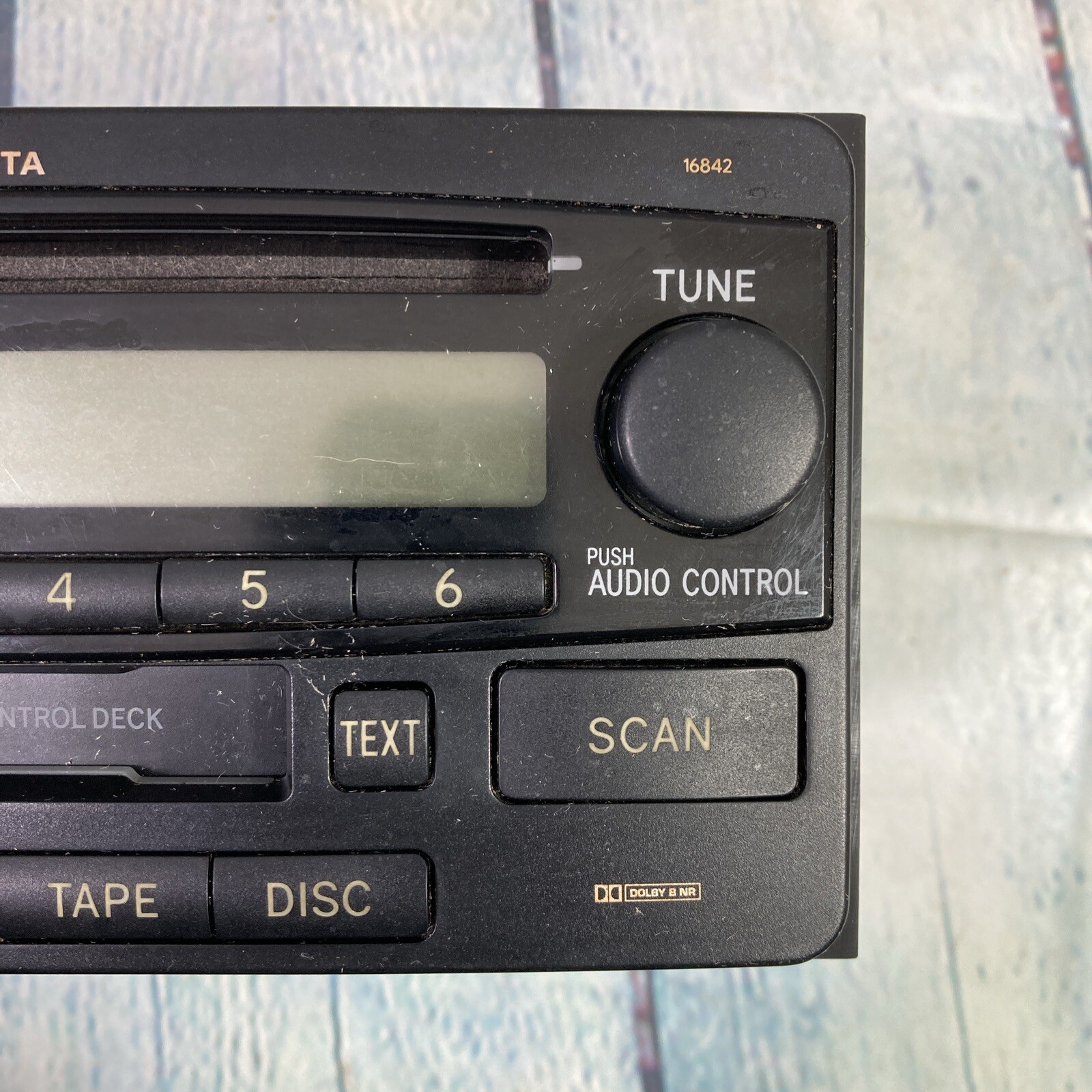 Toyota AM FM Radio CD Cassette Player 86120-52241 OEM Untested for Parts Repairs