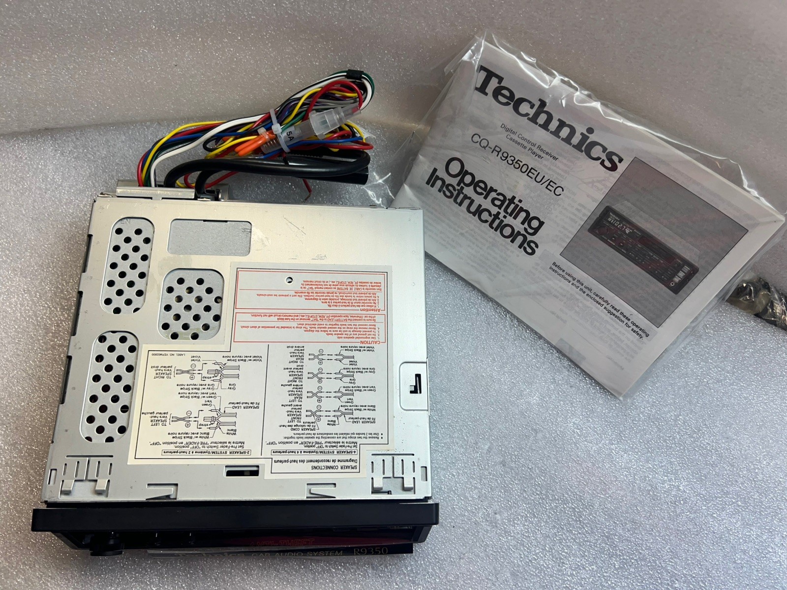 TECHNICS ALPHATUNER Car Stereo Cassette Radio FM/AM CQ-R9530EU AUX Input Vintage