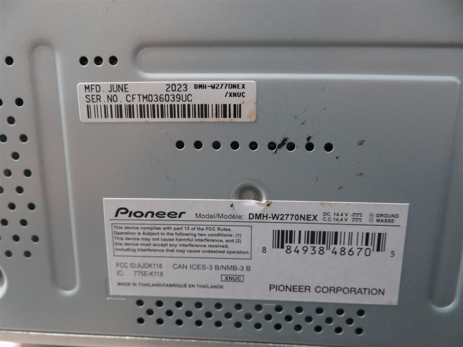 Pioneer DMH-W2770NEX 6.8″ capacitive touchscreen Digital – Free Shipping