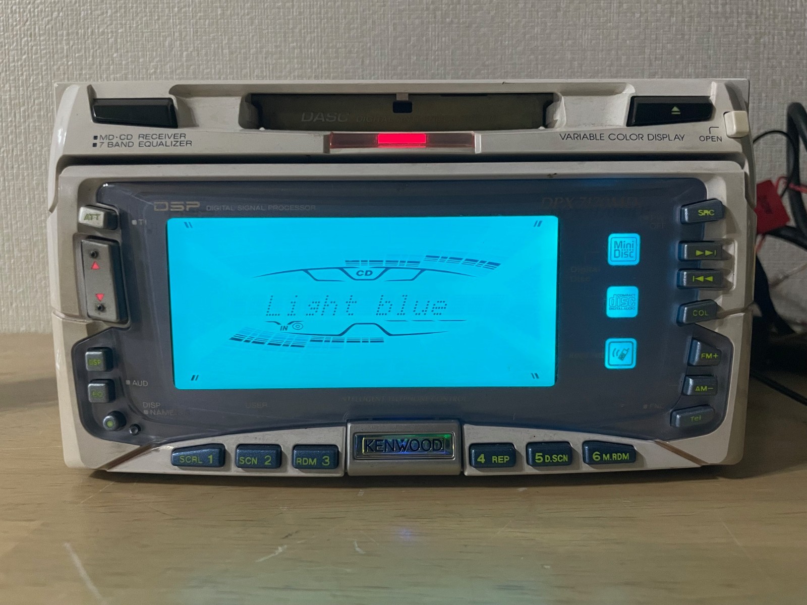 KENWOOD DPX-7170MDi 2DIN CD MD Player Bluetooth Tested Working White