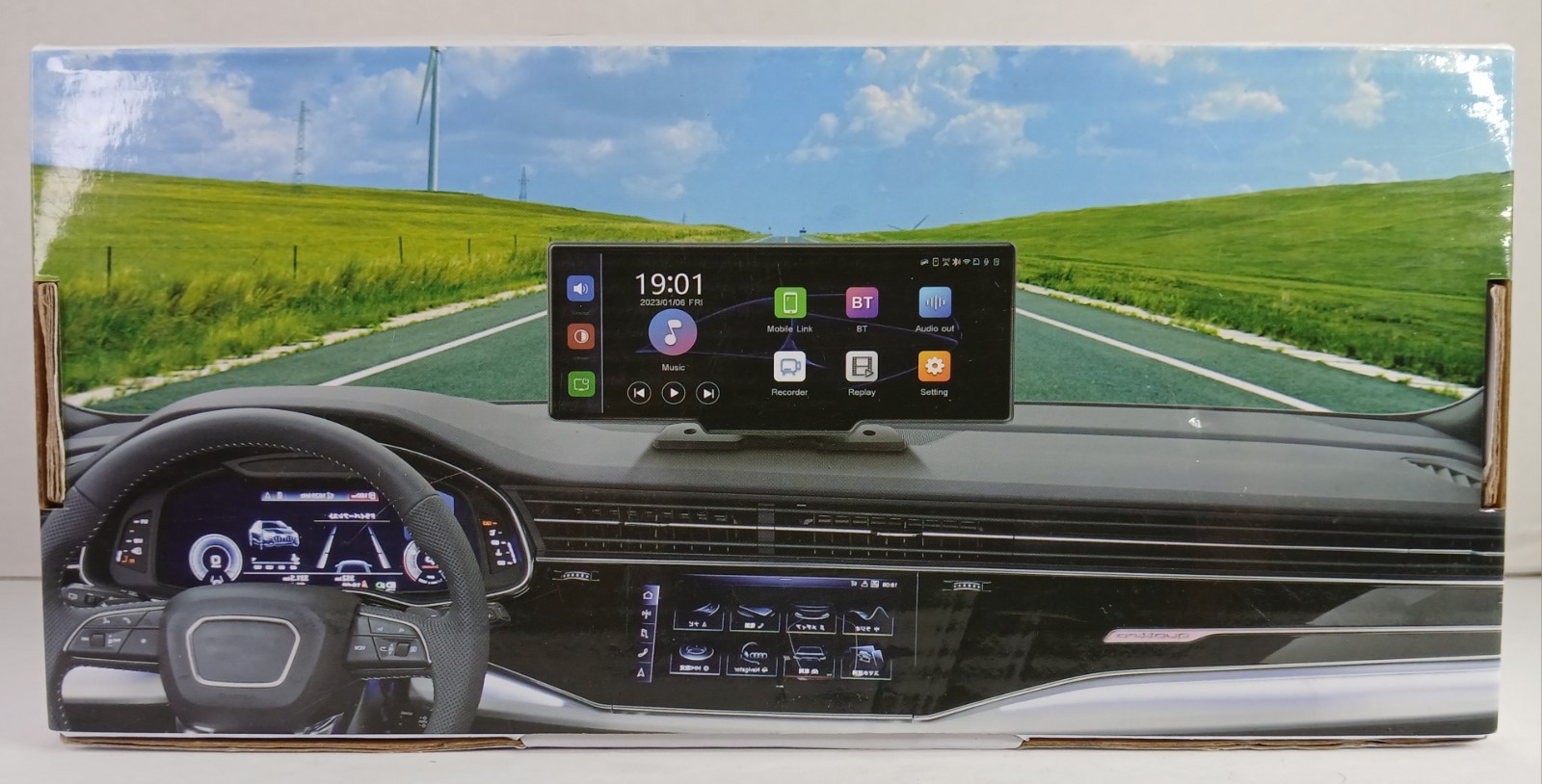 10.26″ Portable Car Wireless Apple CarPlay Android Auto FM Touch Screen Radio