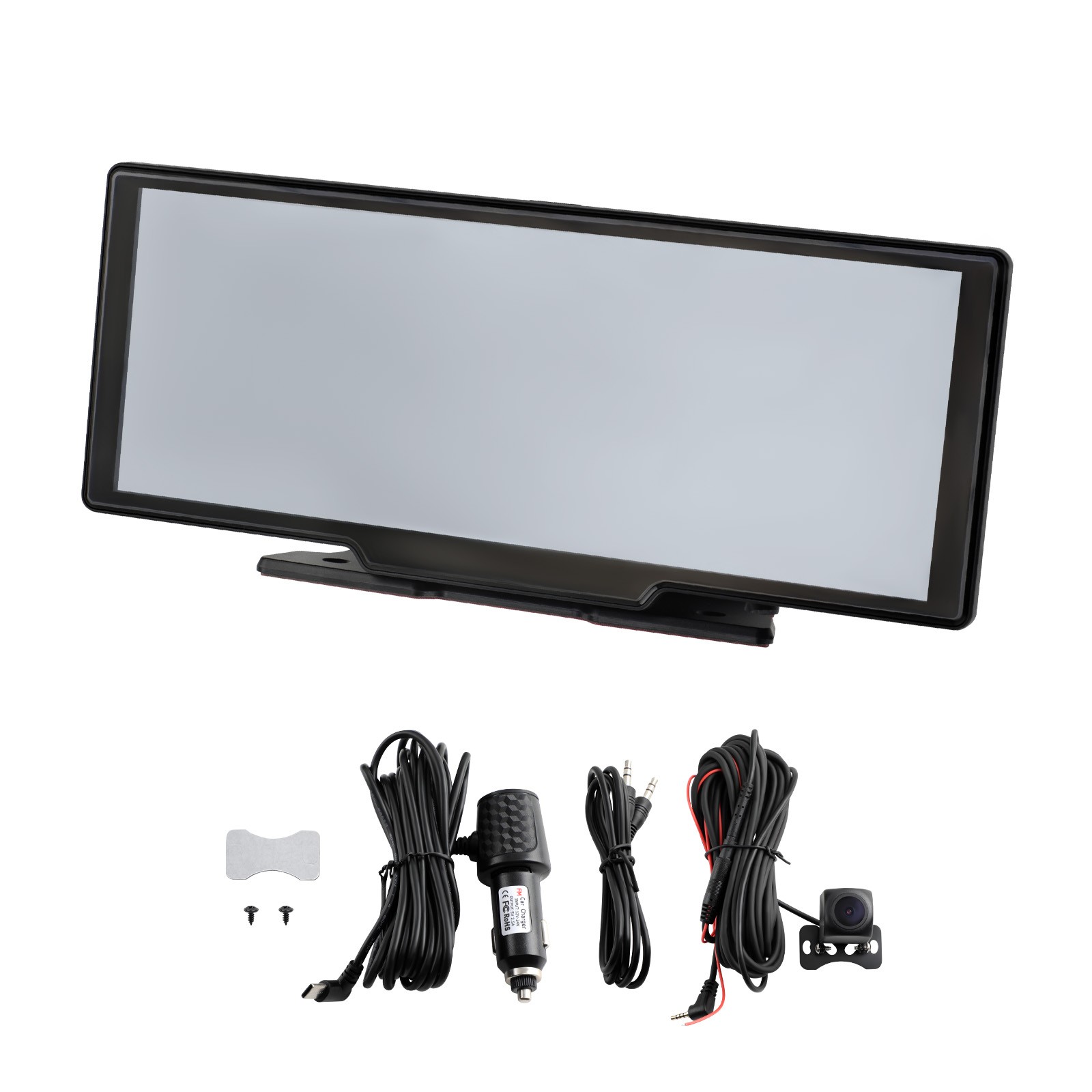 10.26″ CarPlay Android Auto DVD Player for Car Truck 12-24V Dash Cam 1080P