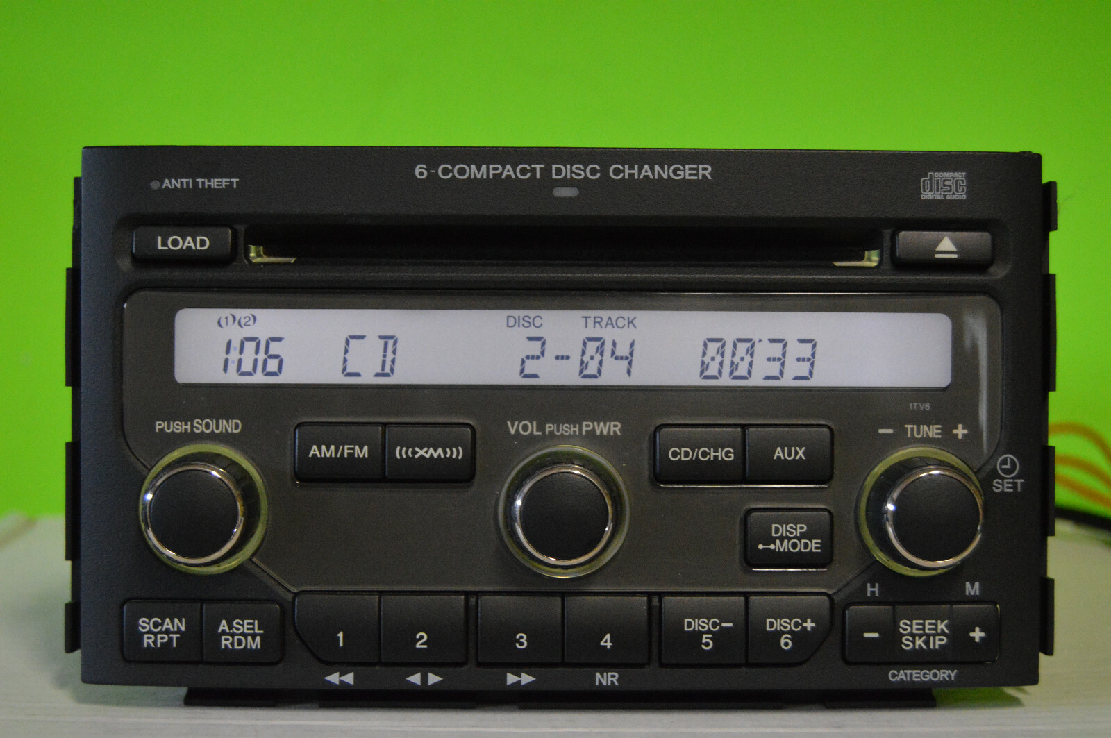 Honda Pilot 6 disc CD factory player 1TV6 radio XM 06 07 08 39100-S9V-A600 CODE