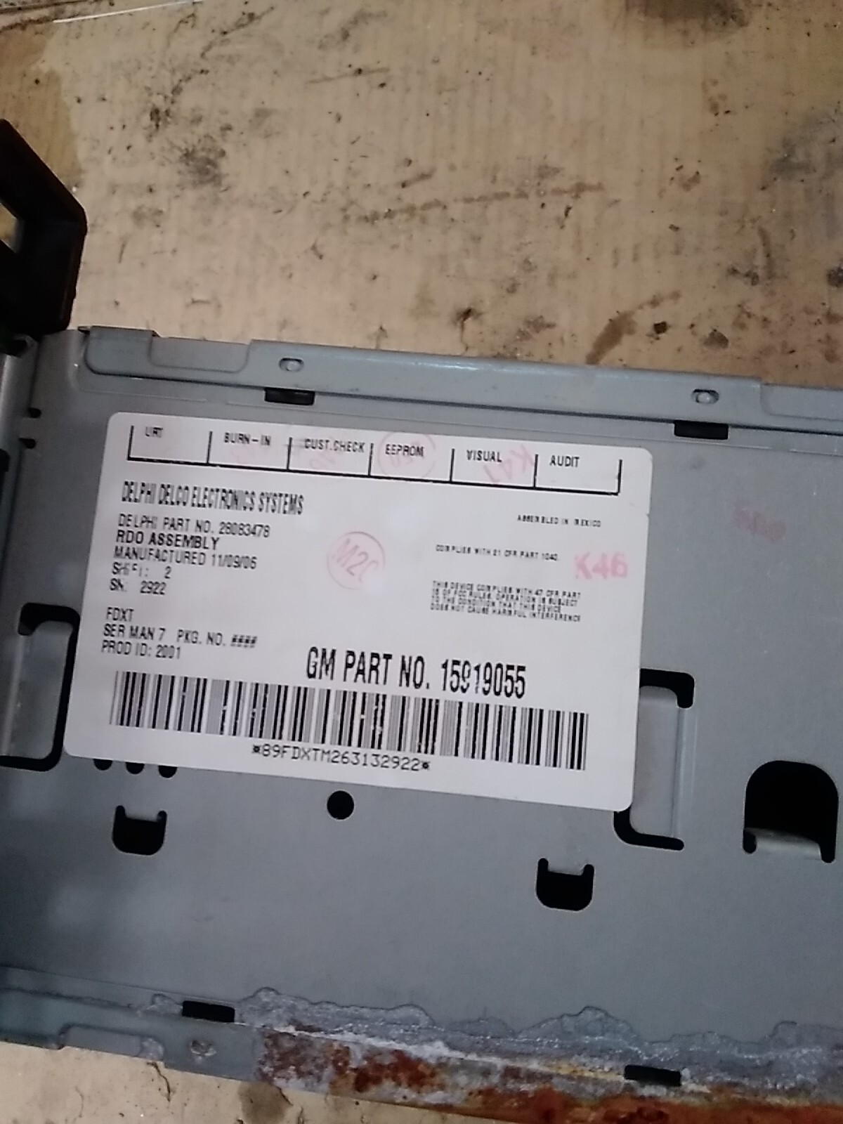2006 2007 PONTIAC G6 2.4 AM FM CD RADIO