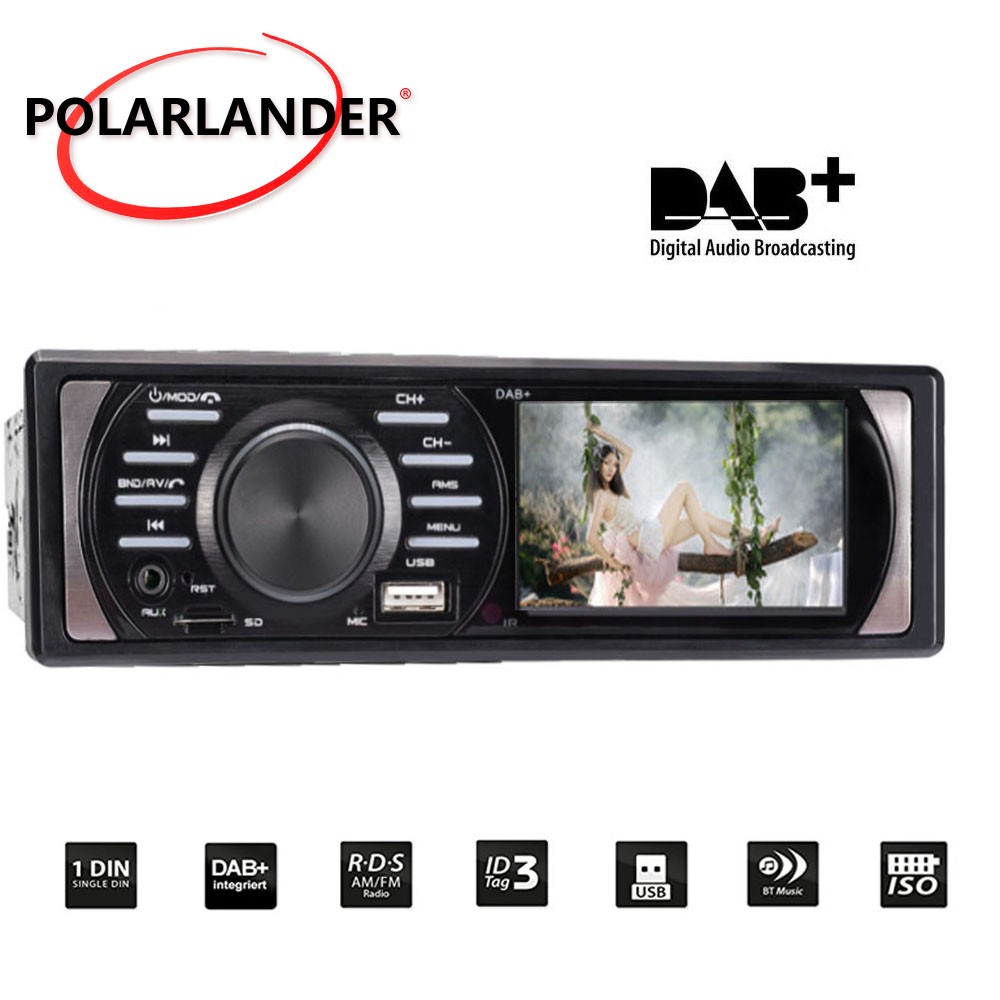 Bluetooth FM AUX 4×45W Car Stereo MP5 USB Universal 1 Din 3 In DAB+ TF