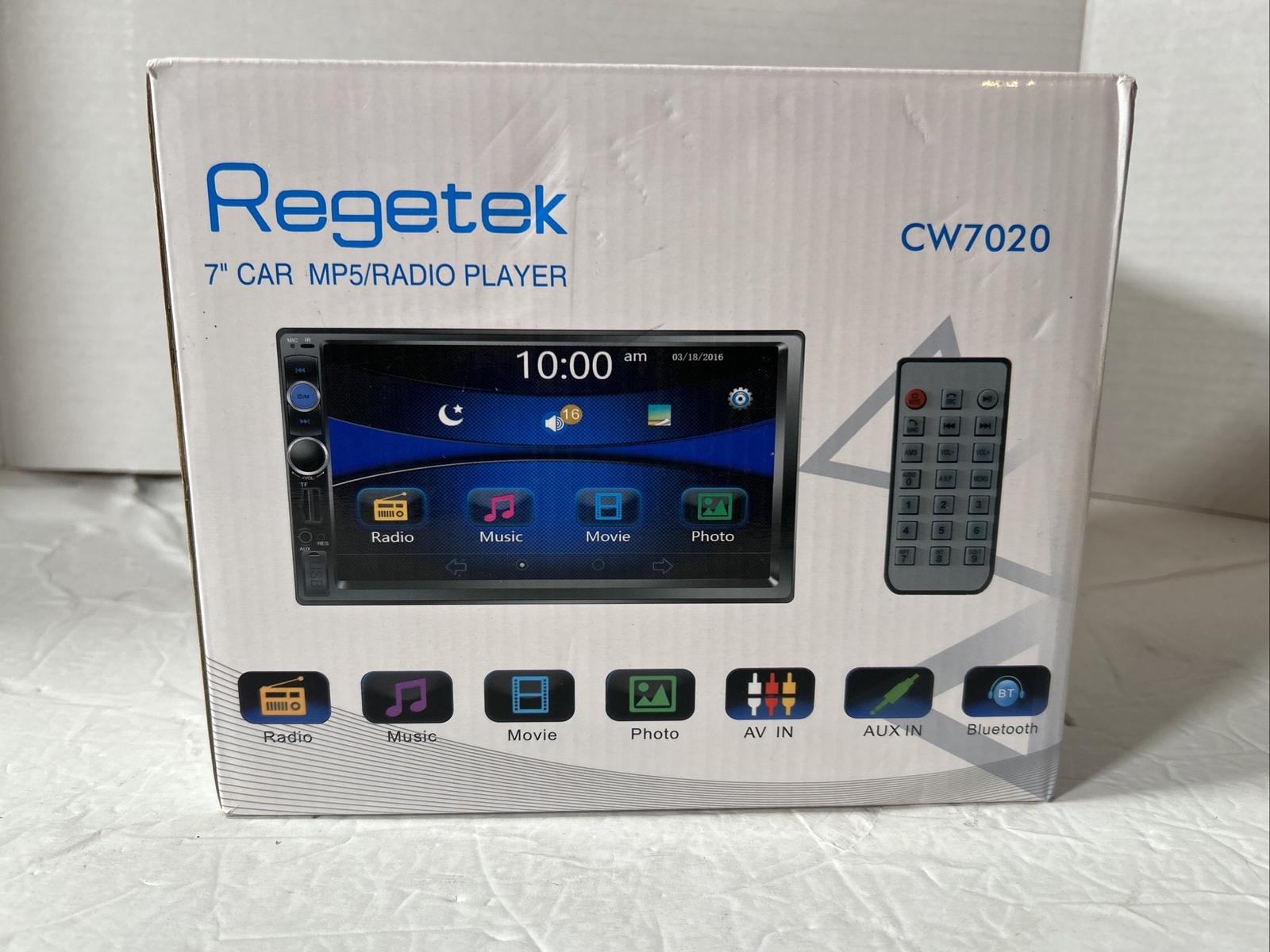 Regetek Car Stereo CW7021 7″ LCD/MP5/Radio/Remote Touchscreen Audio Player