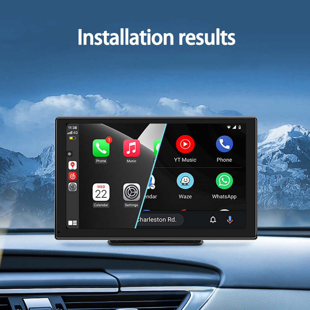 9″ Bluetooth Android auto Wireless Carplay Portable Car Stereo Toouch screen GPS
