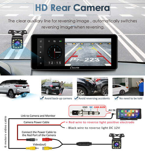 Carpuride 6.9″ Portable Apple CarPlay Android Auto Touch Screen Car Radio Stereo