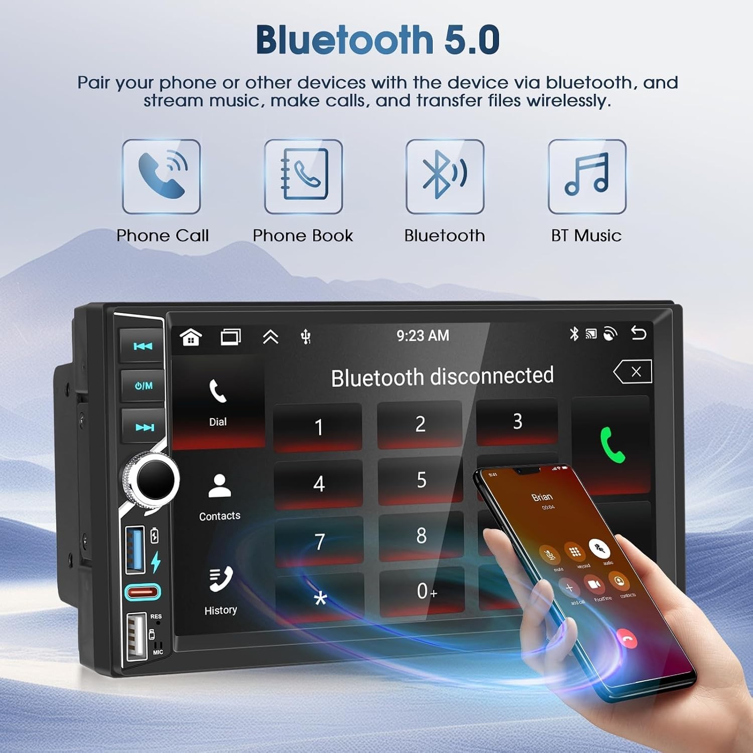 7 Inch 8 Core [4+64G] Double Din Car Stereo Radio Touch Screen Bluetooth Audi…