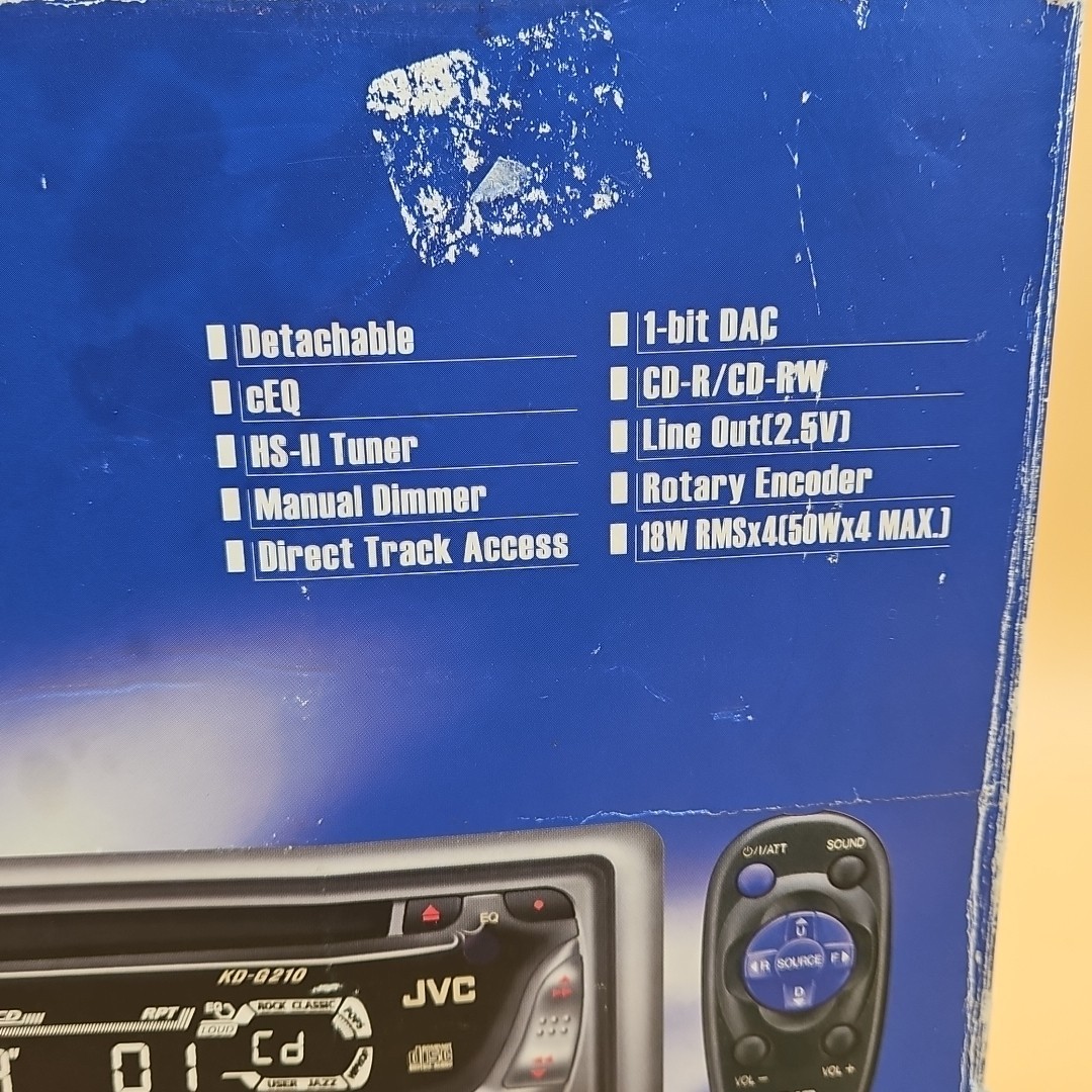 JVC KD-G210 CD Player Radio In Dash Receiver Automotive Vehicle Audio Brand New