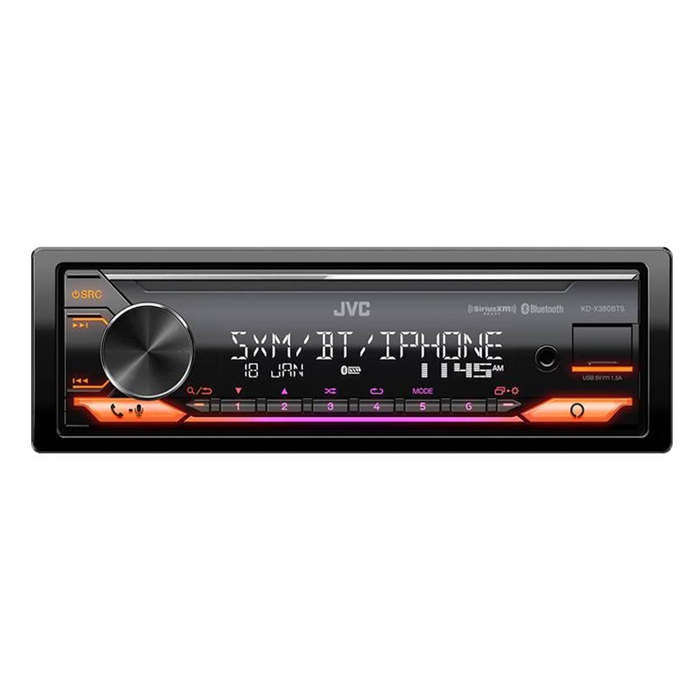 JVC KD-X380BTS Digital Media Bluetooth Stereo for 1998-2013 Harley-Davidson