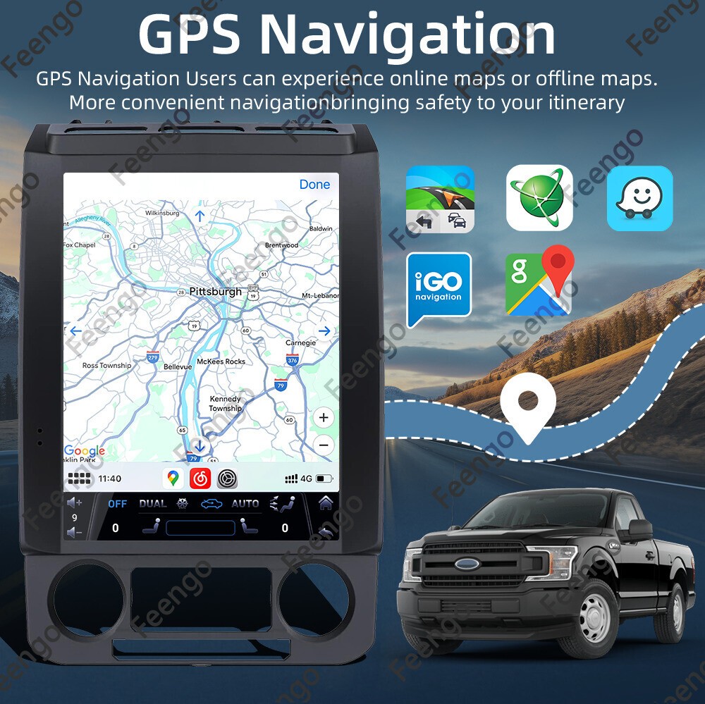 12.1″ For Ford F150 2016-2021 Car Stereo Radio Carplay Android Auto GPS BT 2+32G
