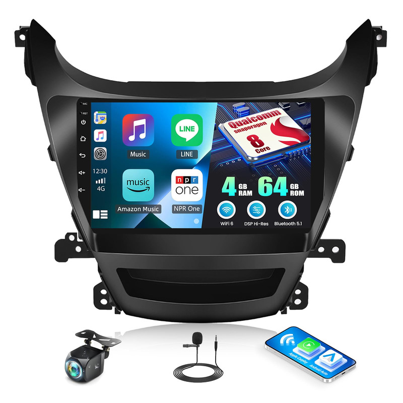 Sixtop 4G64G 8 Core Qualcomm Radio For Hyundai Elantra 2014 2015 2016 Android