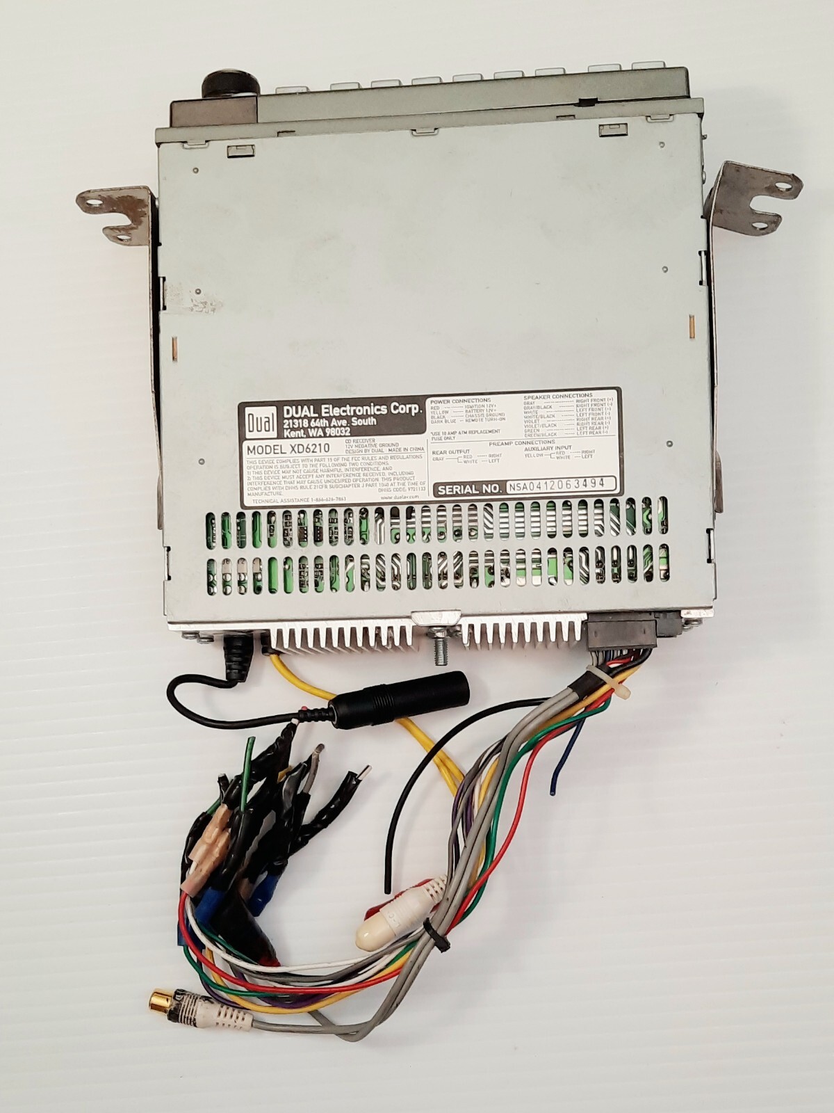 Duel Electronic Corp Model XD6210 In Dash Cd Player For Parts Or Repair