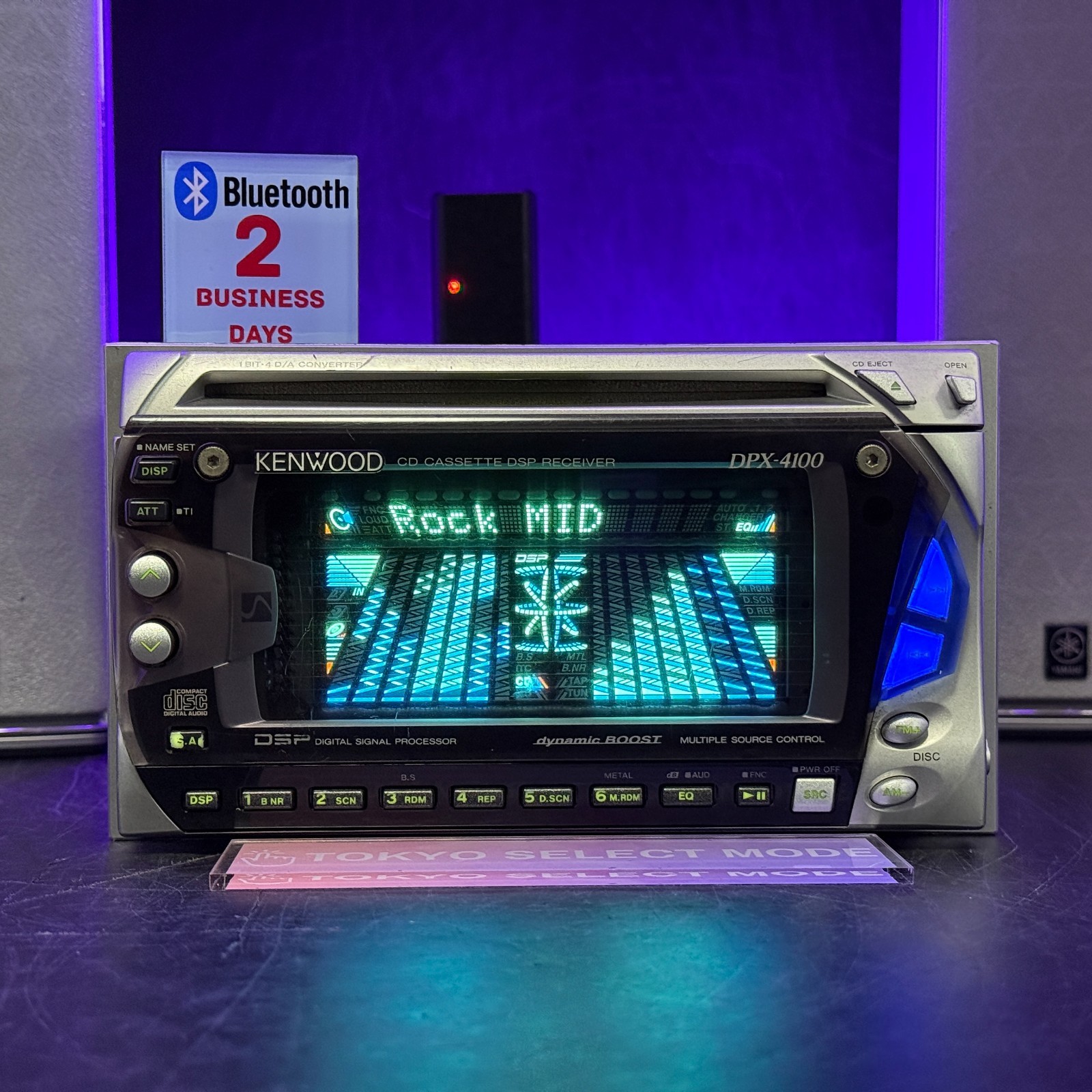 Kenwood DPX-4100 2DIN Car Audio CD Cassette Added Bluetooth Player Tested Stock