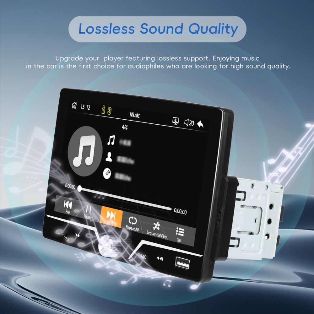 1DIN 7″ HD Car Radio Stereo Bluetooth FM CarPlay Android Touch Screen MP5 Player