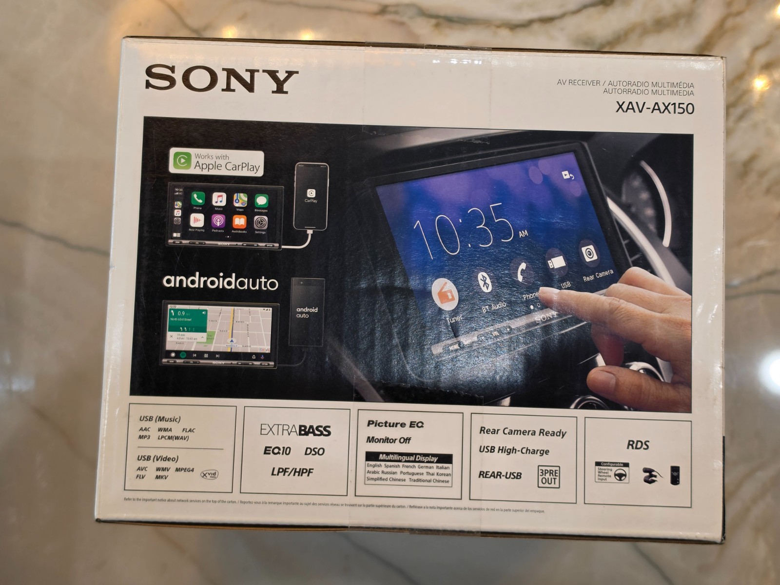 Sony XAV-AX150 Apple CarPlay/Android Auto 7″ Touchscreen-Double-DIN In-Dash Unit