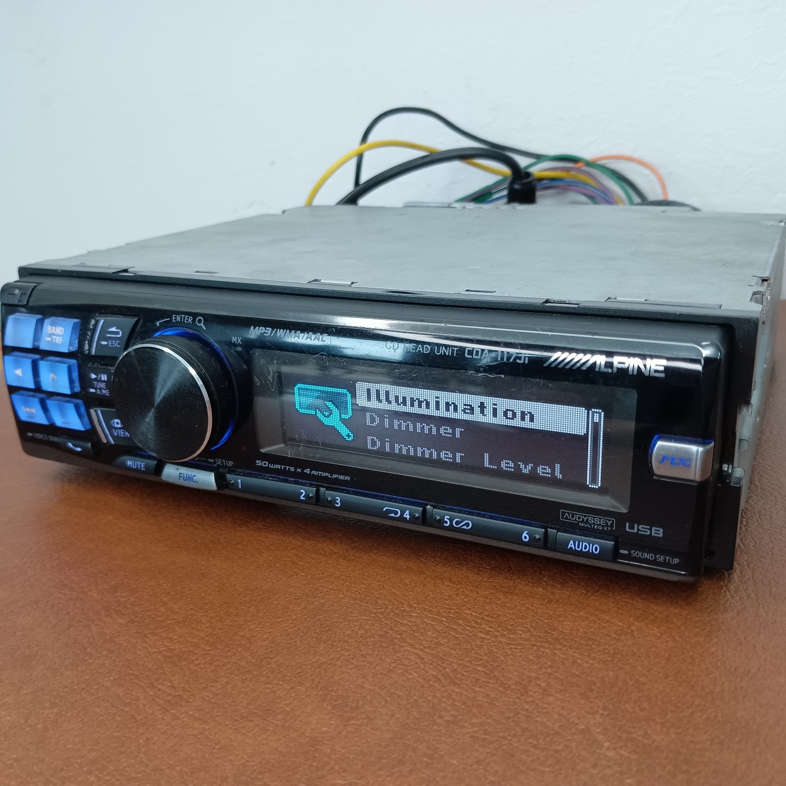 Alpine CDA-5755S and MDA-7755JS 1DIN Car Audio CD MD Head Units with DSP Used