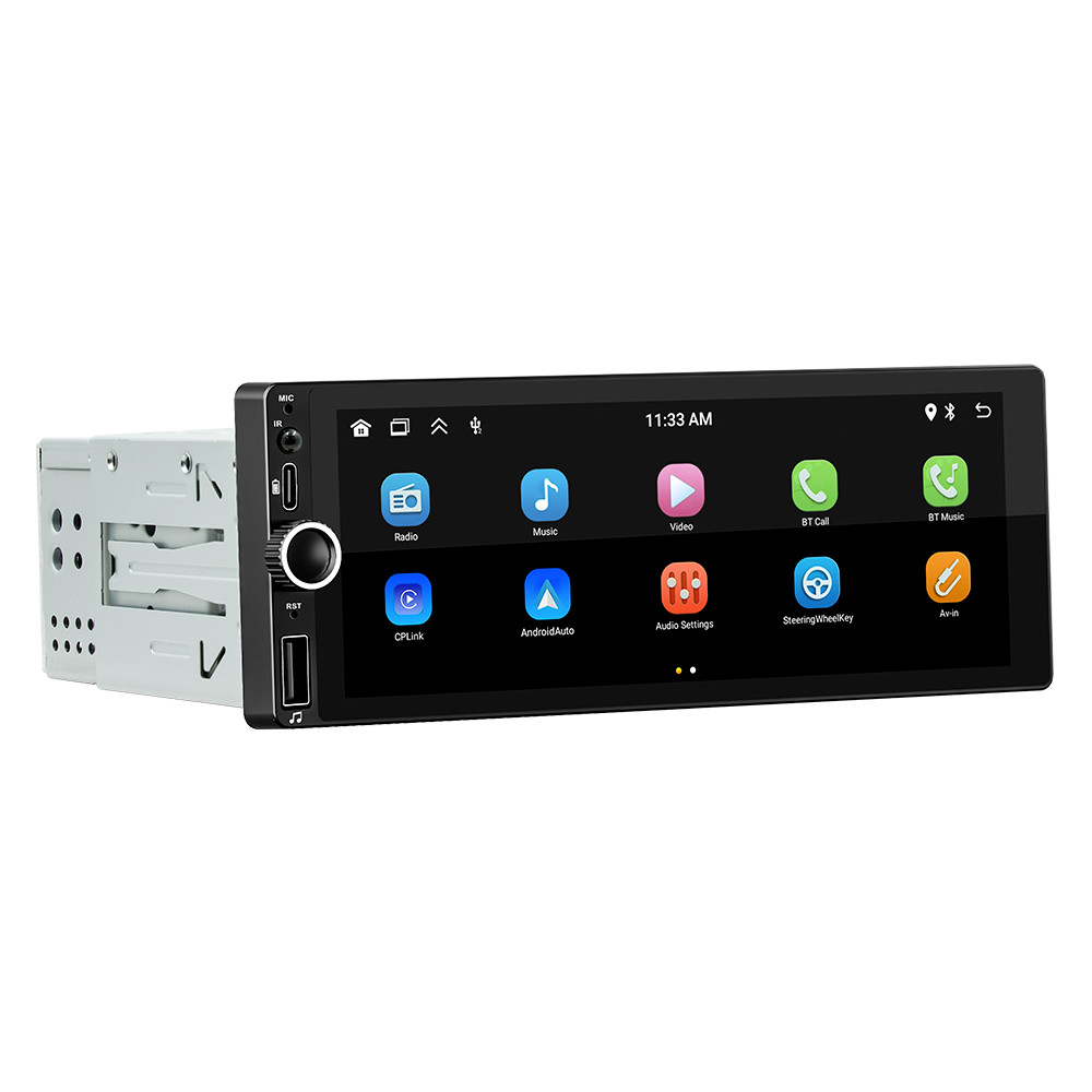 6.86″ Single Din Car Radio With Bluetooth Automotive Multimedia Carplay Android