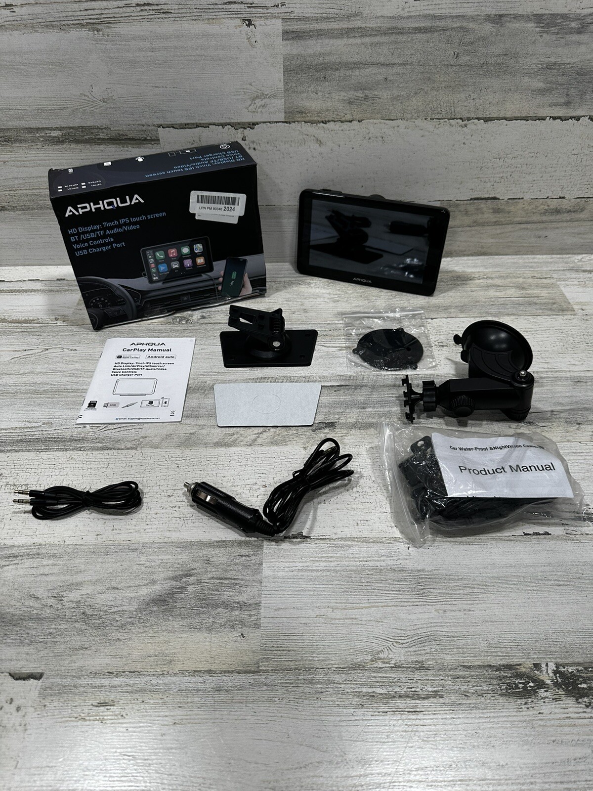 ALHQUA 7” Full HD Display IPS Touch Screen BT/USB/TF Audio/Video/ Voice Controls
