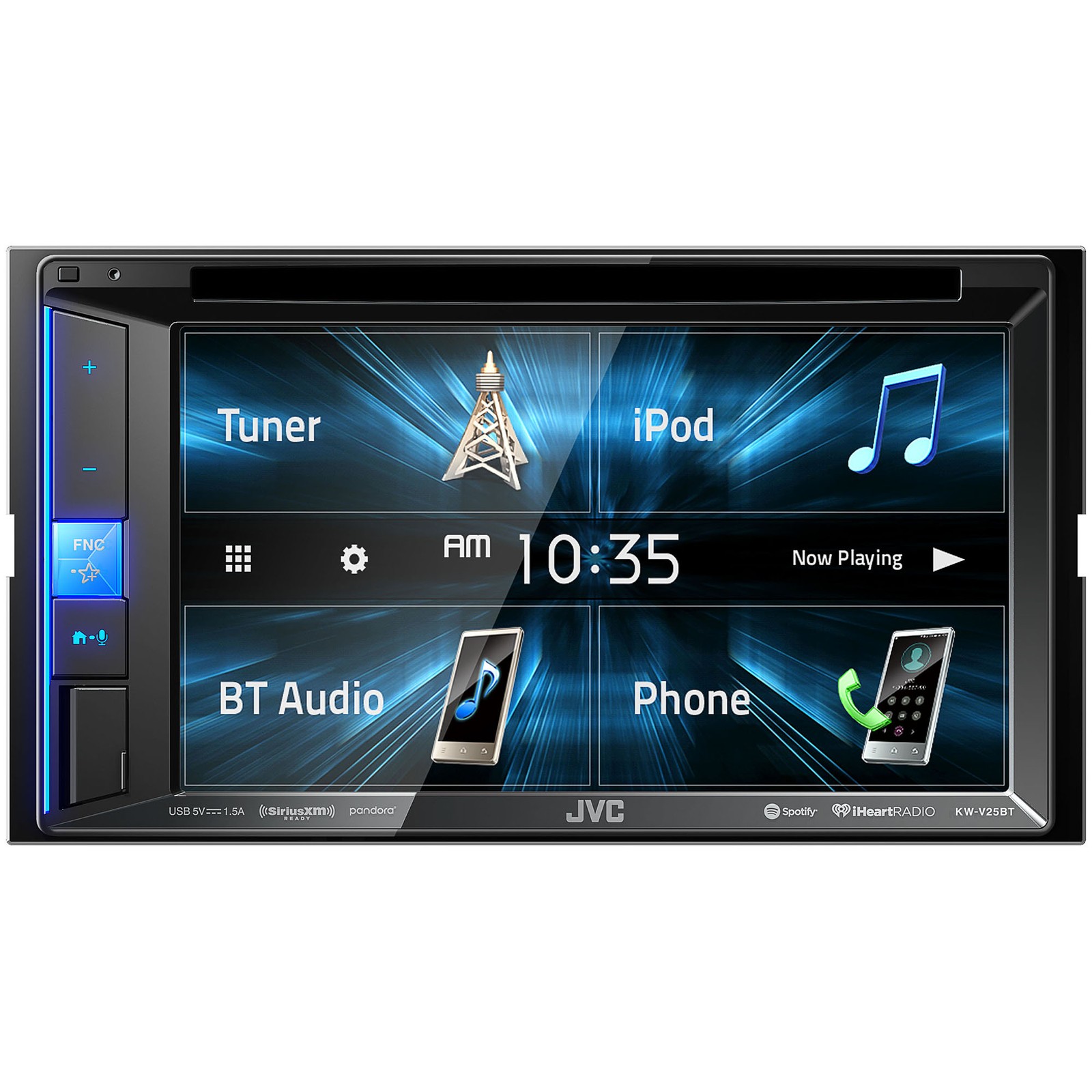 JVC KW-V25BT Receiver 6.2″ WVGA Touch Monitor Bluetooth 13 Band EQ