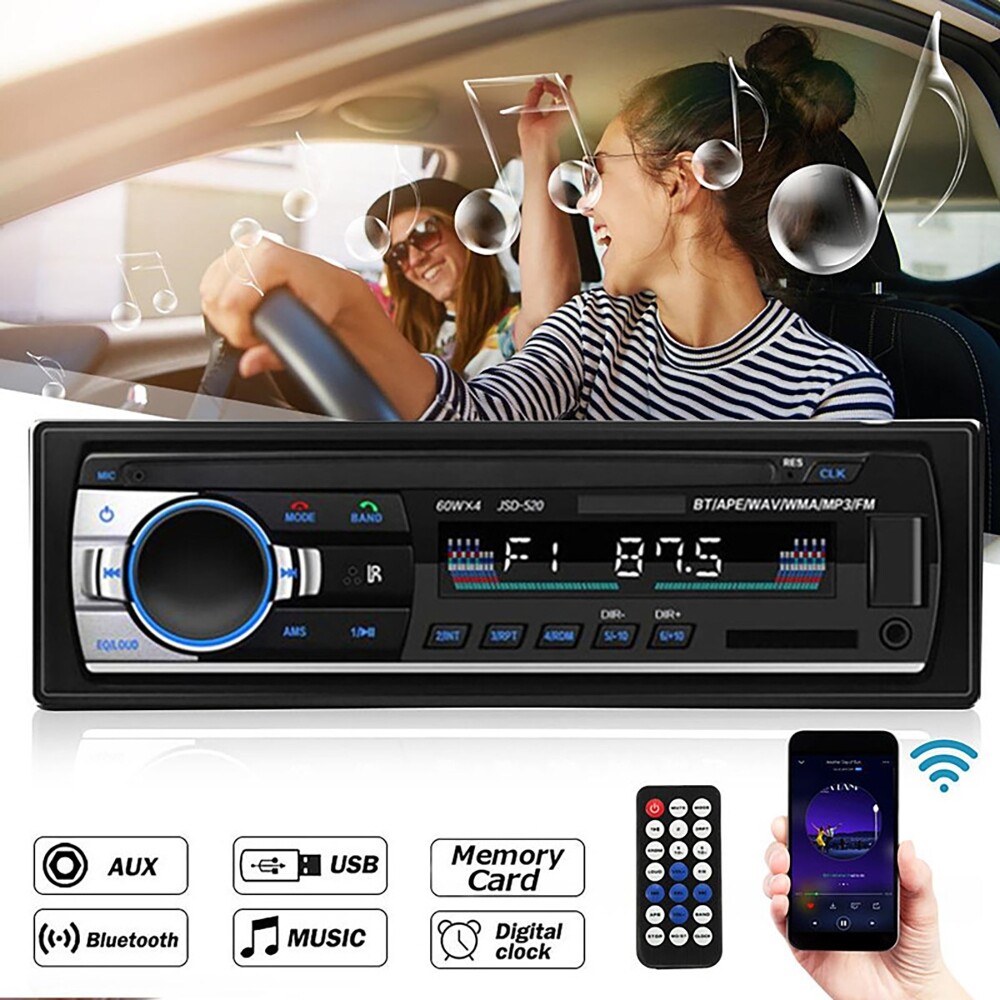 24V 60W Car MP3 Player Stereo Receiver bluetooth Audio Radio Handsfree Remote