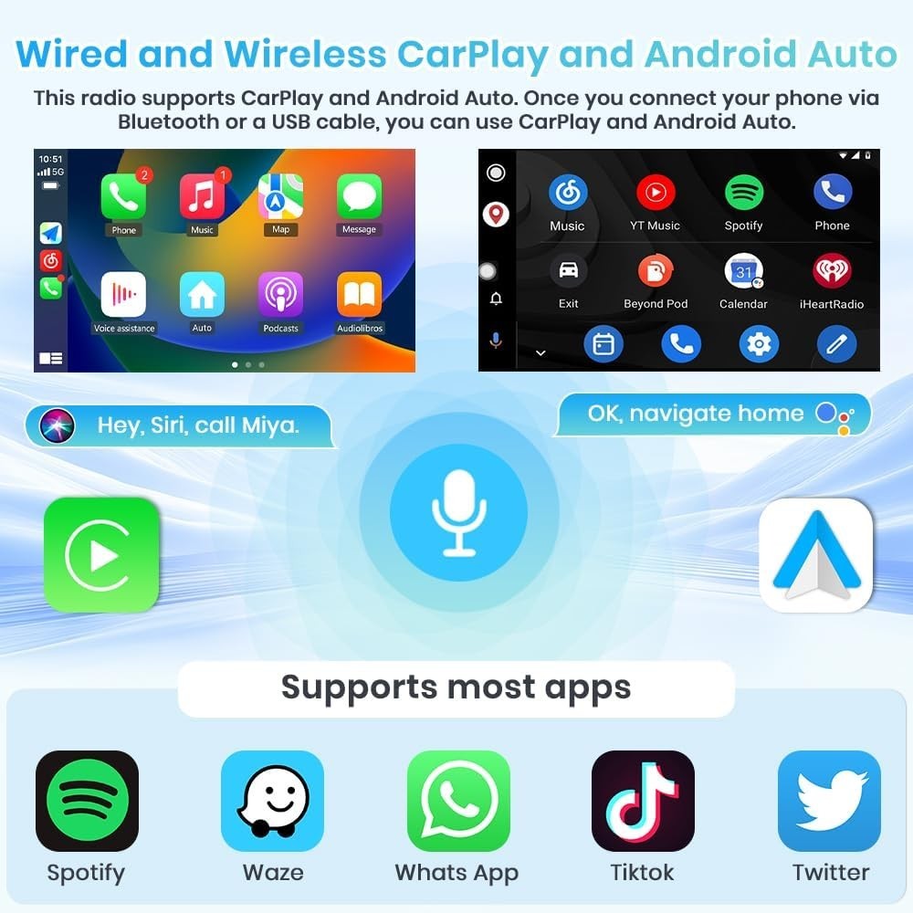 10.1″ Android 13 Car Stereo Toyota Tundra 07-13 Sequoia CarPlay GPS 2GB+64GB