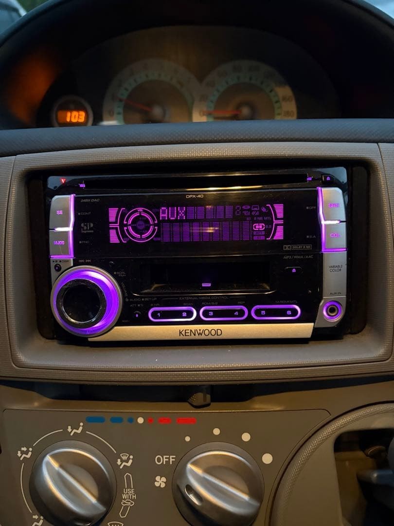 Used Kenwood DPX-40 Car Audio 2DIN type CD Cassette Receiver Player Japan