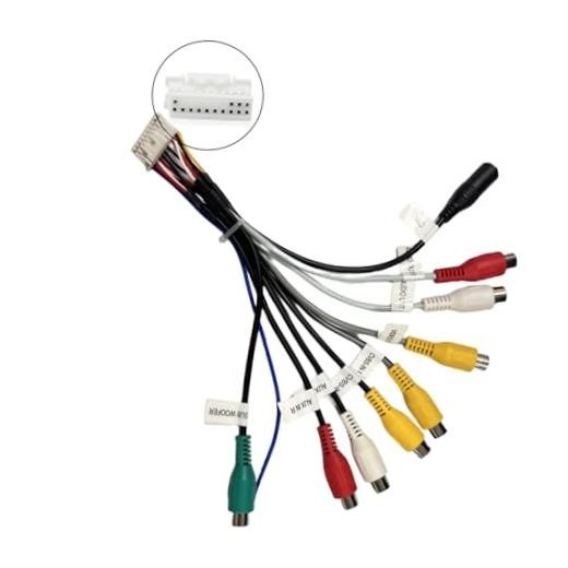 for RCA Harness for Car Stereo Support Subwoofer with Video Put in-Out,for RCA