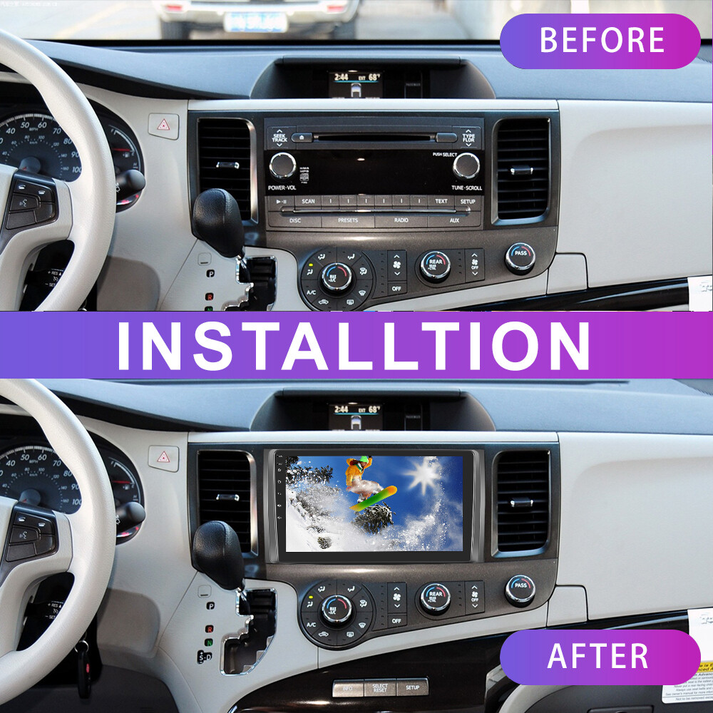 for Toyota Sienna 2011-2014 Radio Car Stereo Apple Carplay Android GPS Nav w/Cam