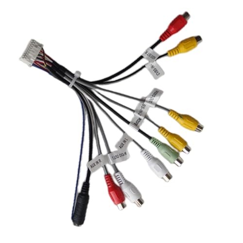 for RCA Harness for Car Stereo Support Subwoofer with Video Put in-Out,for RCA