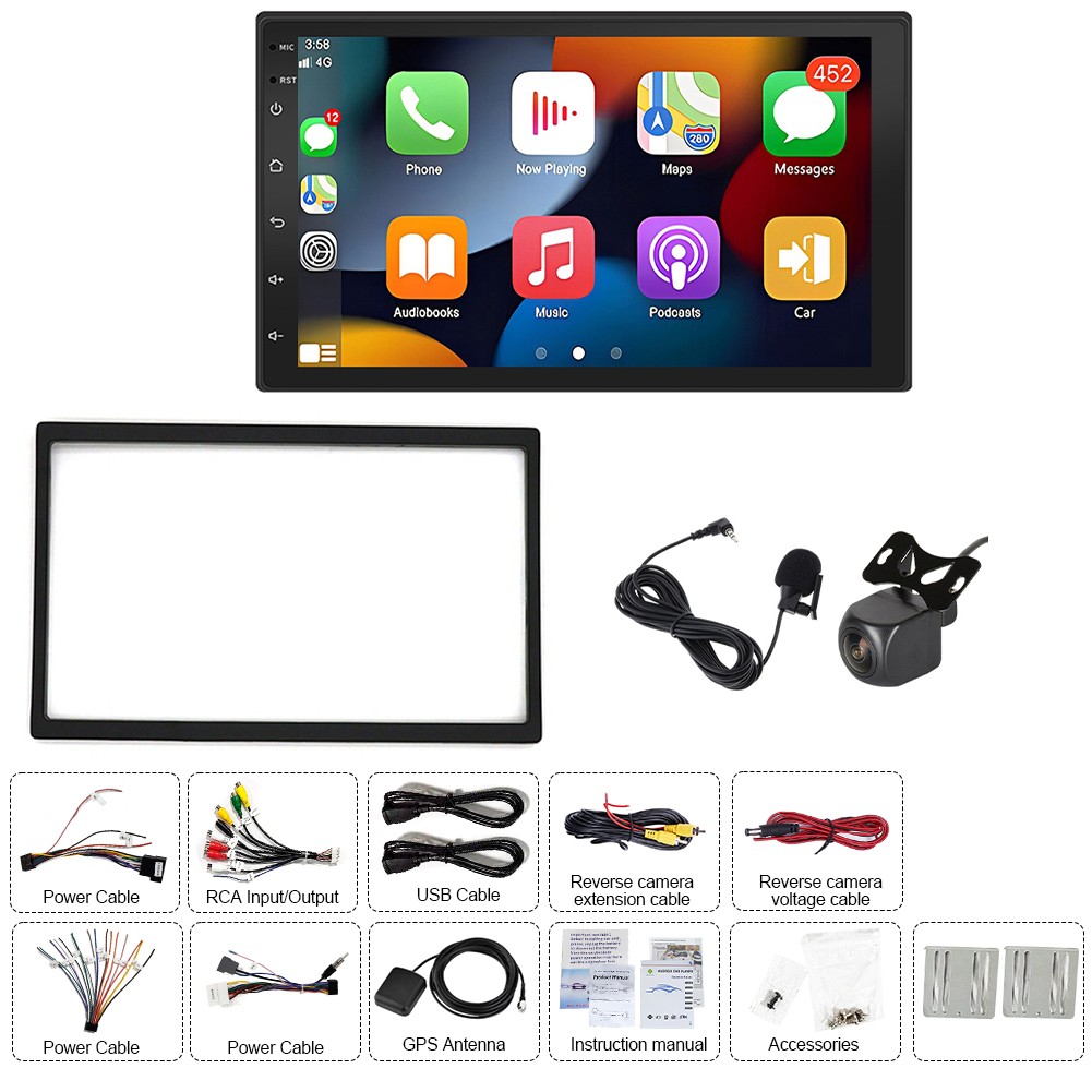 7″ ANDROID 13 CAR STEREO GPS WIFI 32GB FOR NISSAN PATROL 2004-2010 APPLE CARPLAY
